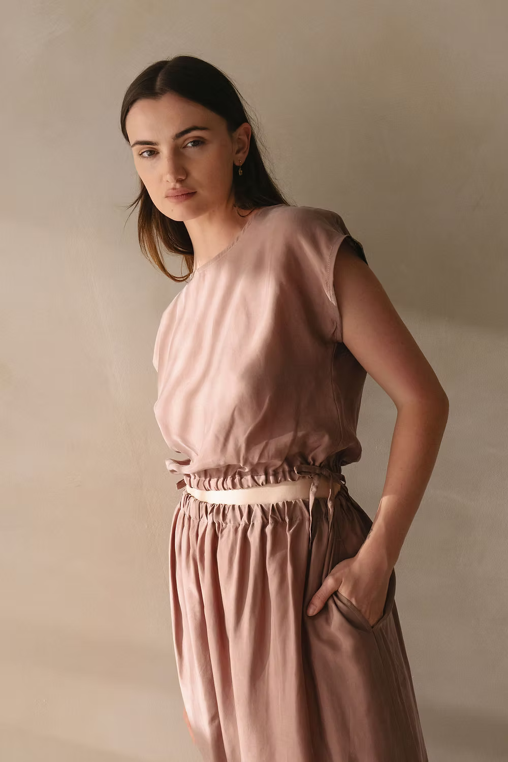 Cupro Tie Tee