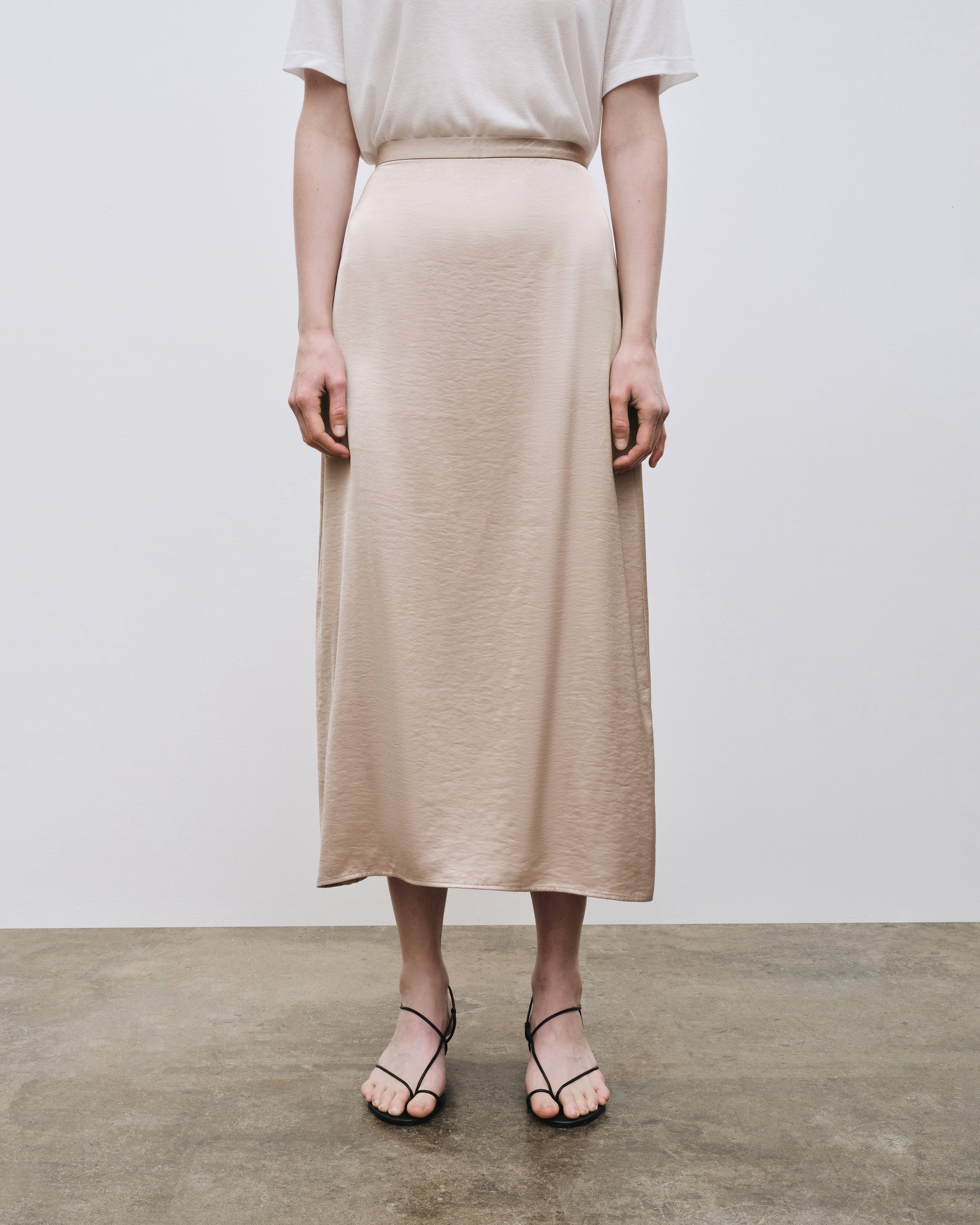 Satin Midi Skirt