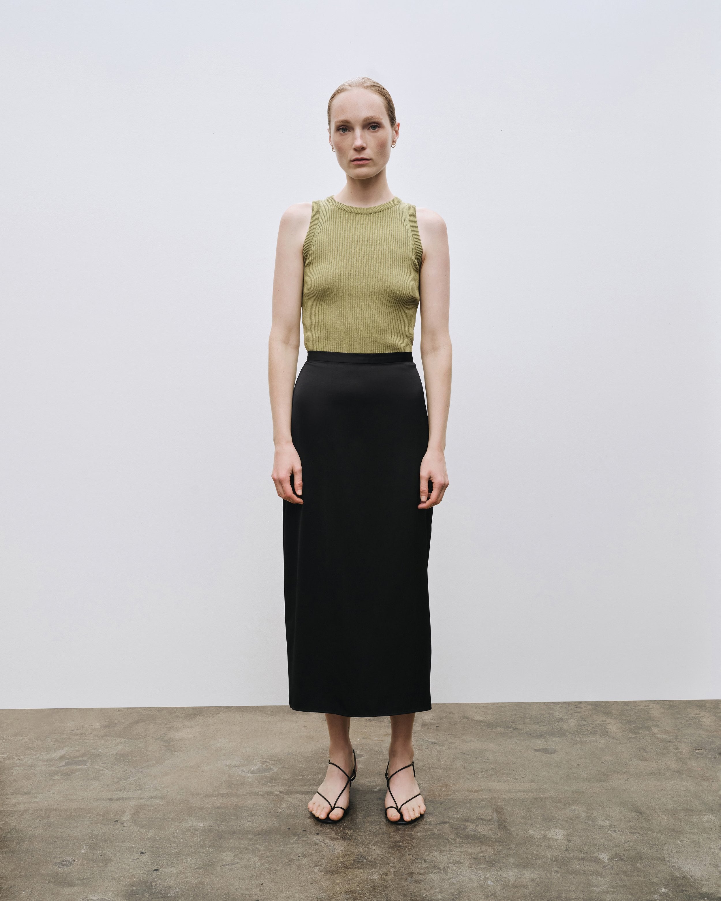 Satin Midi Skirt