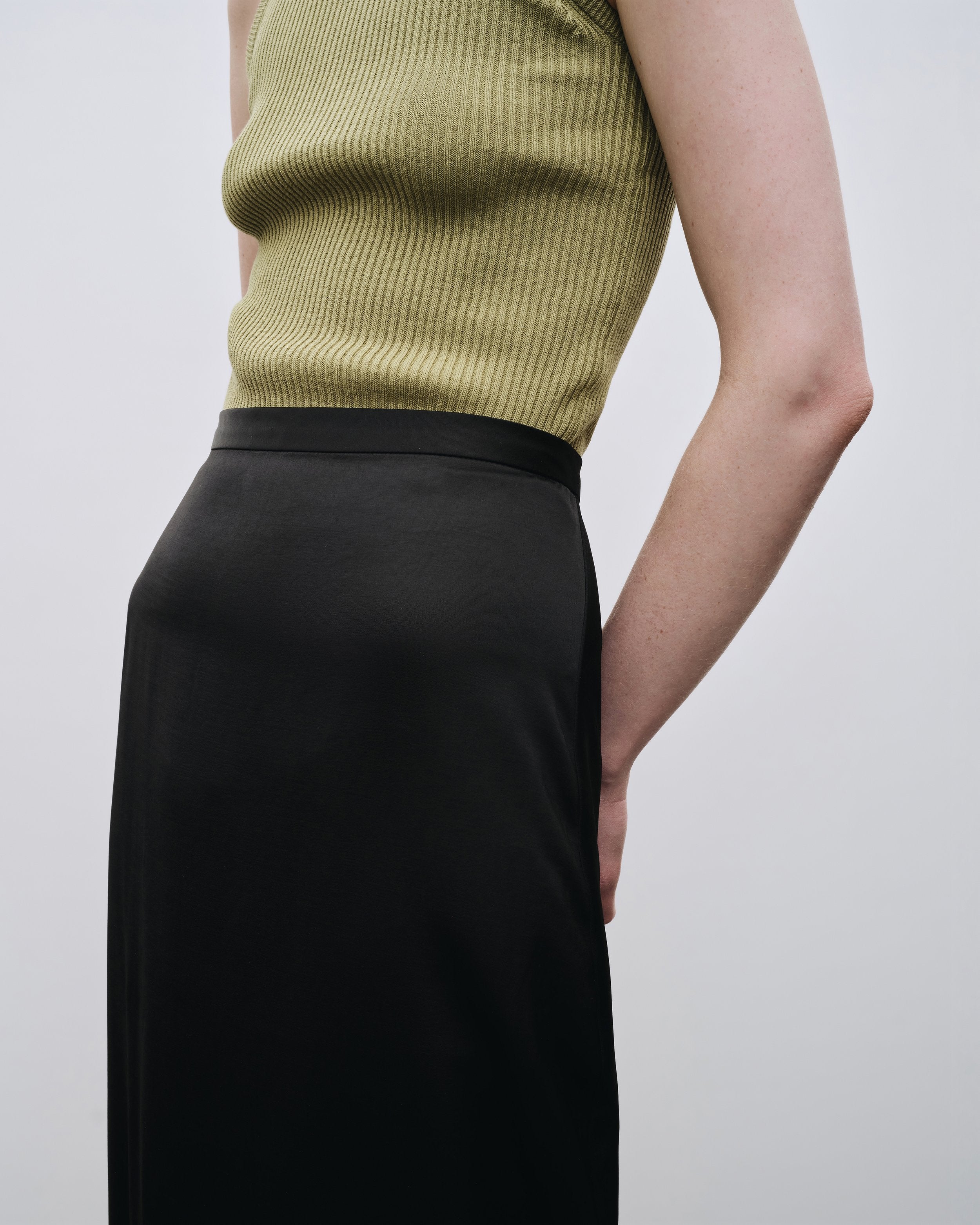 Satin Midi Skirt