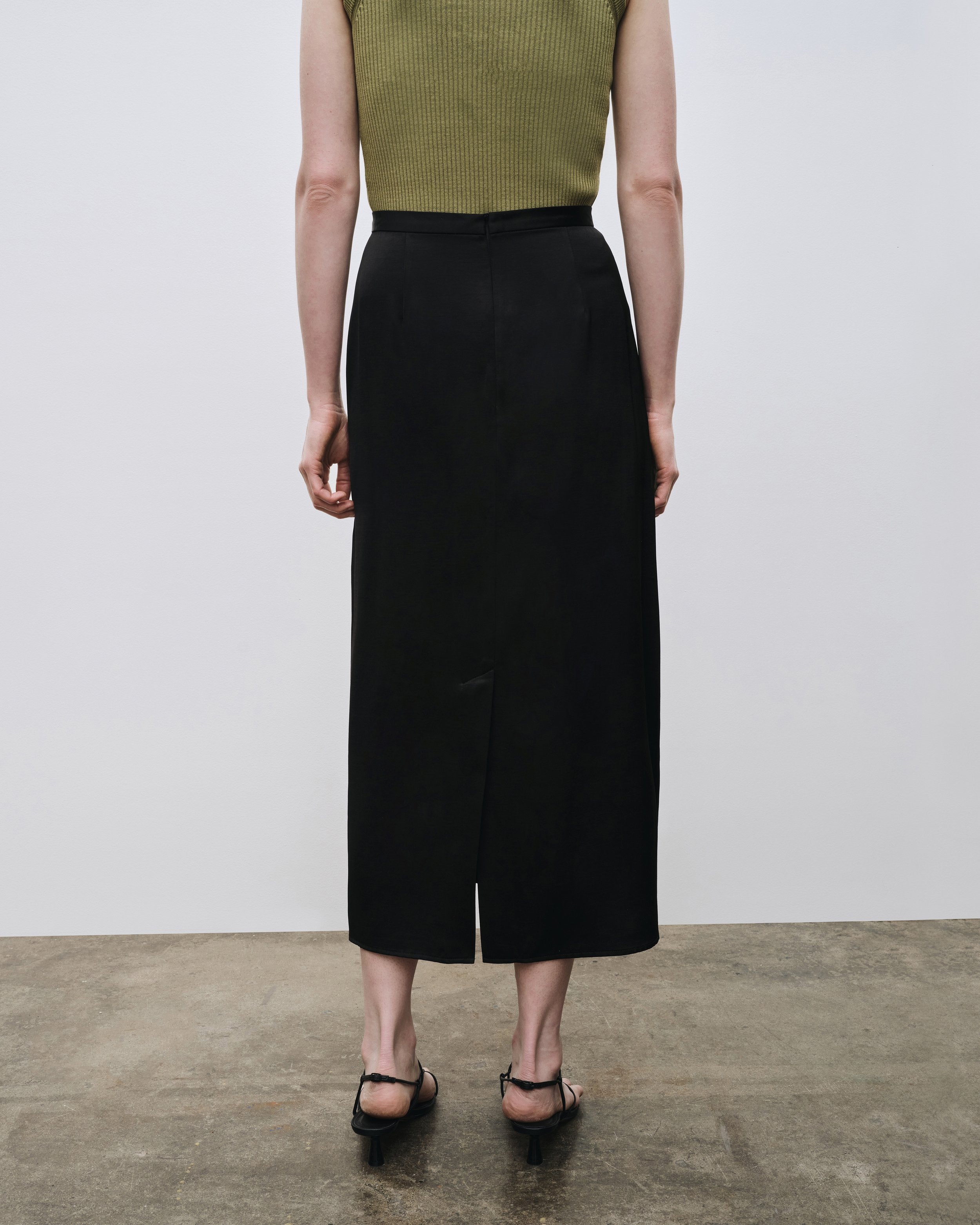 Satin Midi Skirt