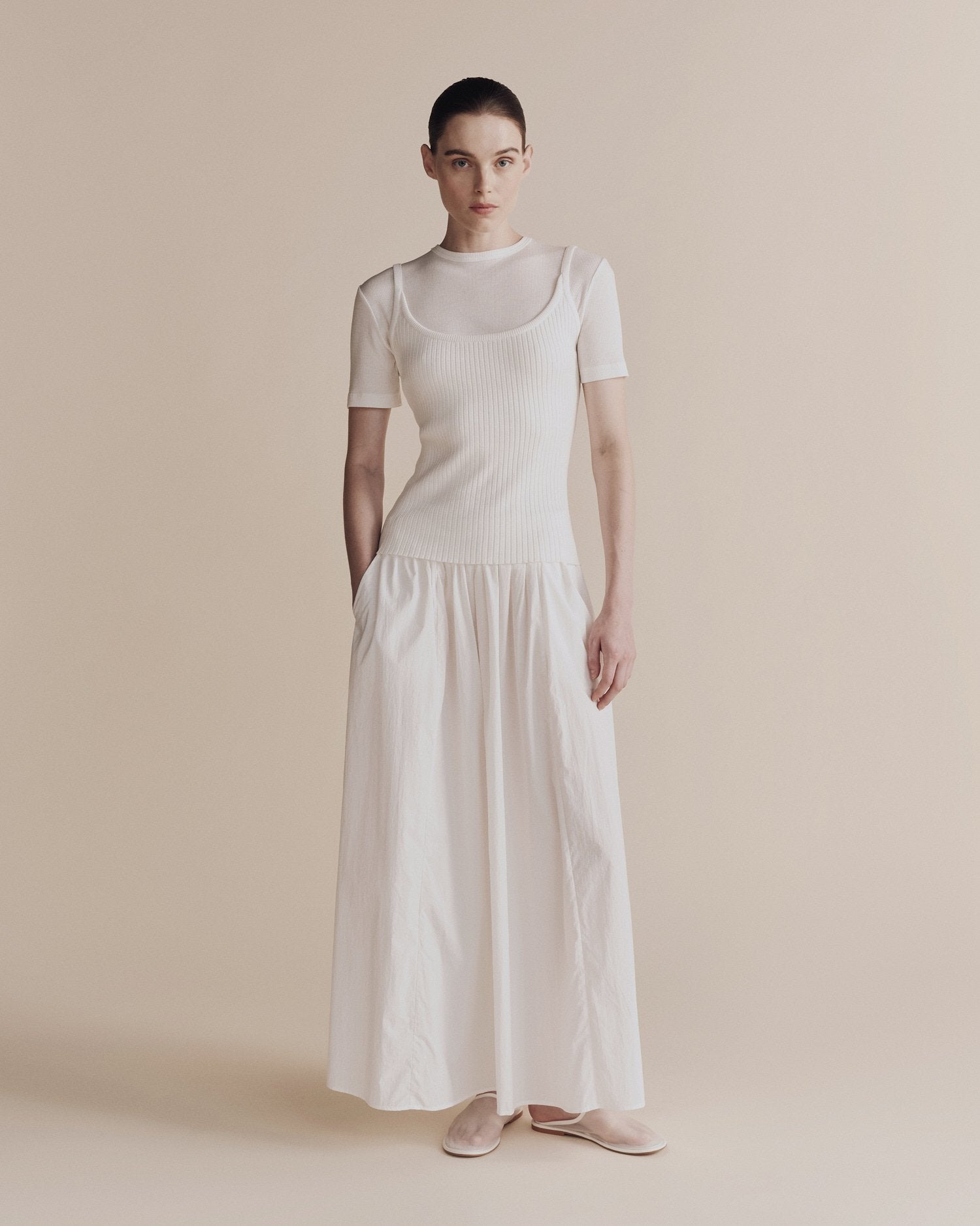 Gathered Maxi Skirt