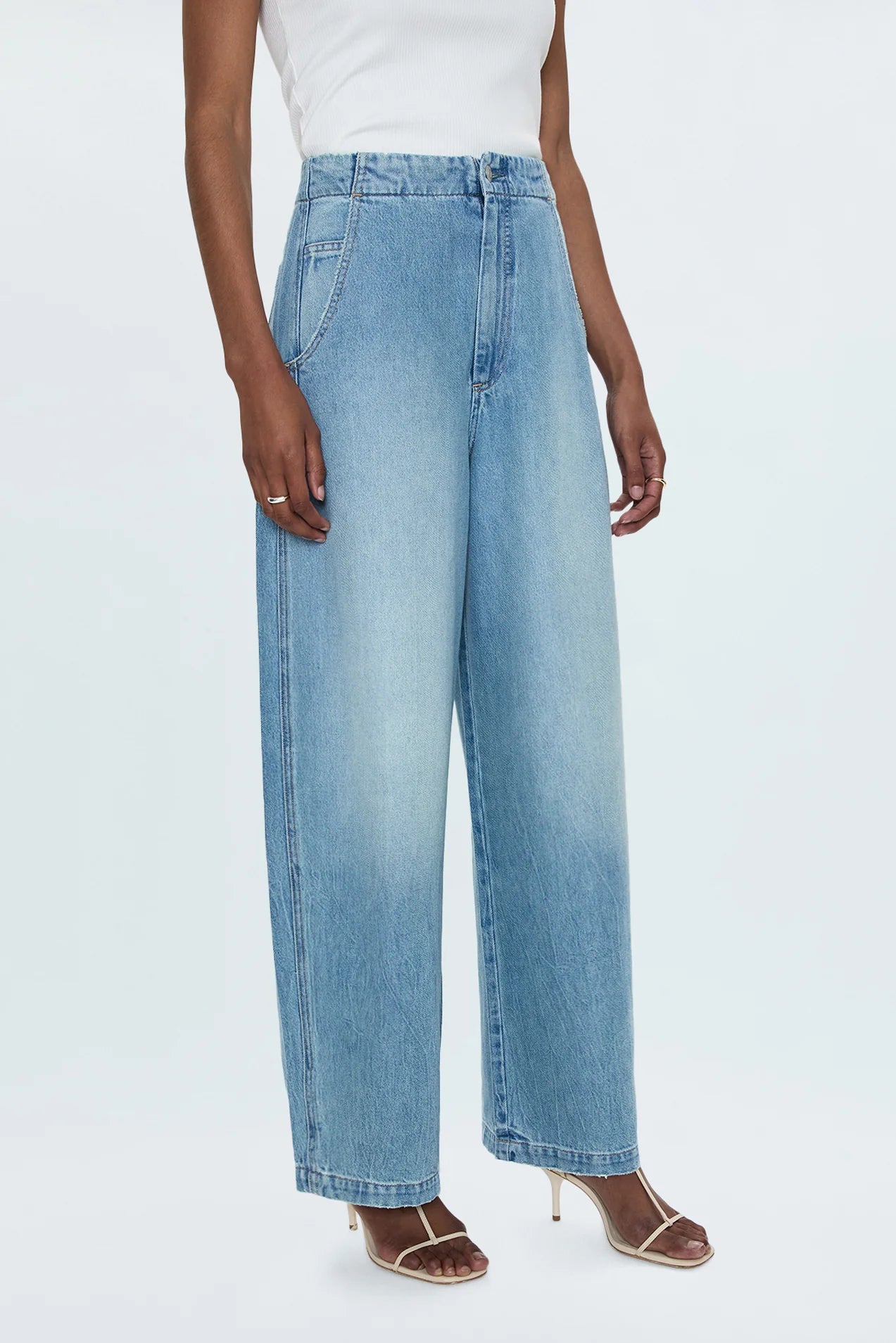 Lottie High Rise Relaxed Bowed Leg Pant