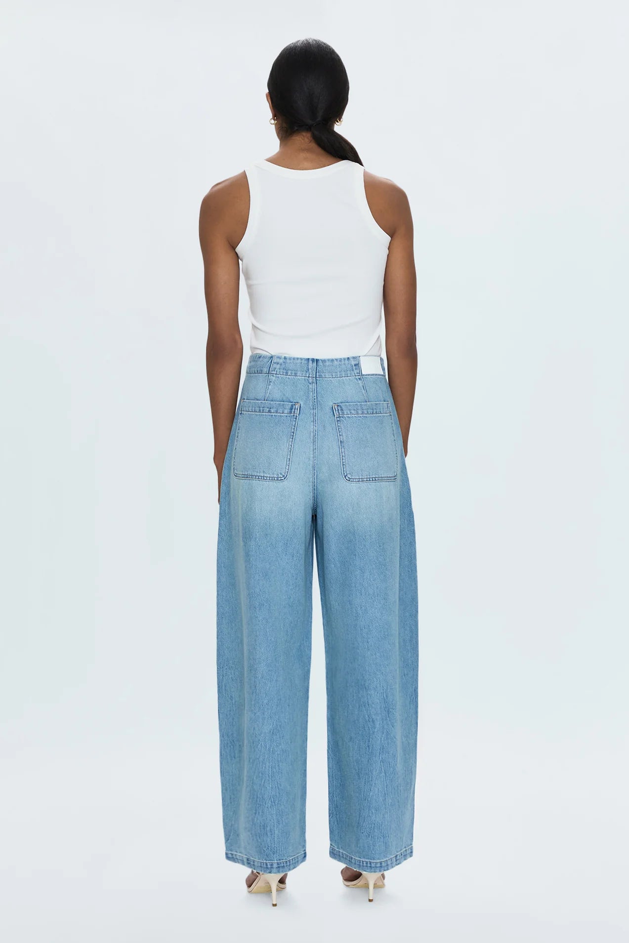 Lottie High Rise Relaxed Bowed Leg Pant