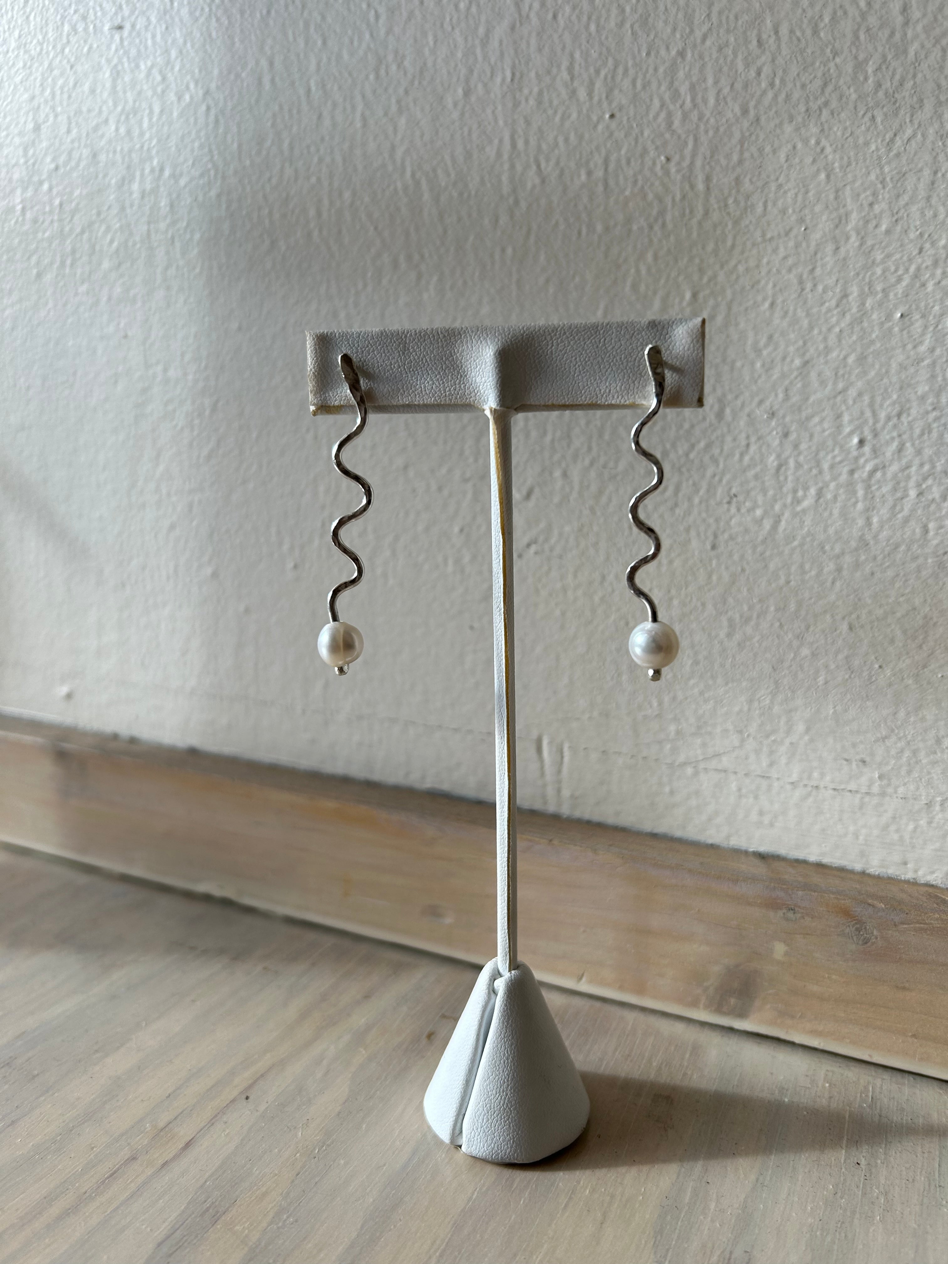 Wave Pearl Earrings