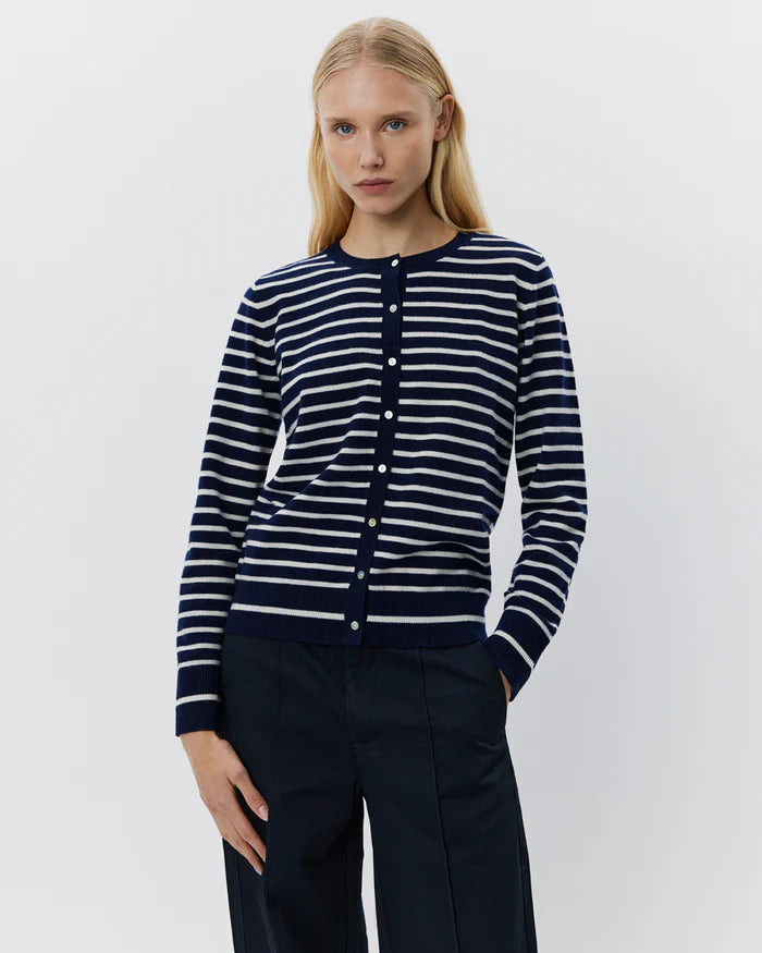 Navy Cisse Stripe Cardigan