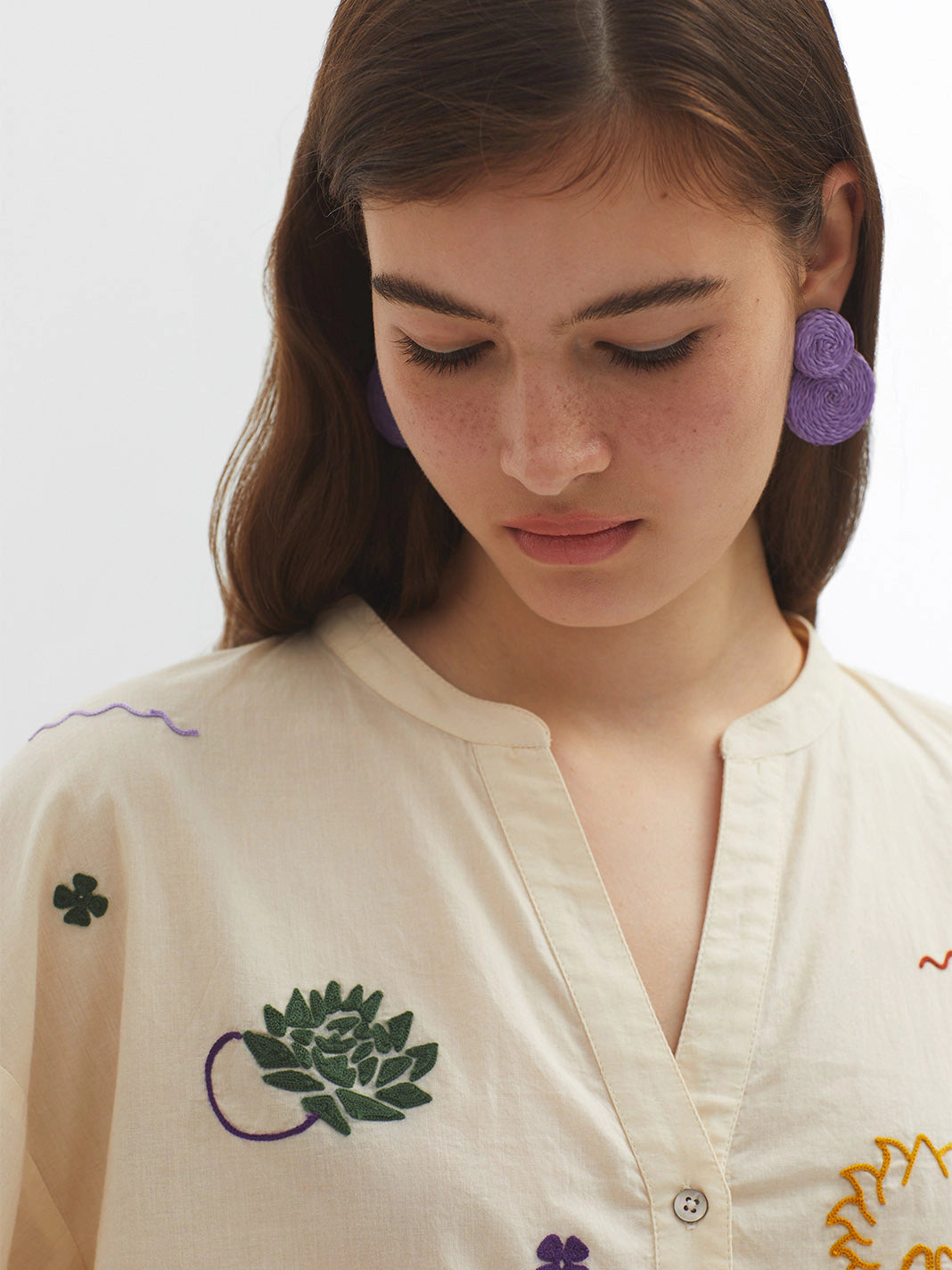Colored Embroidery Shirt