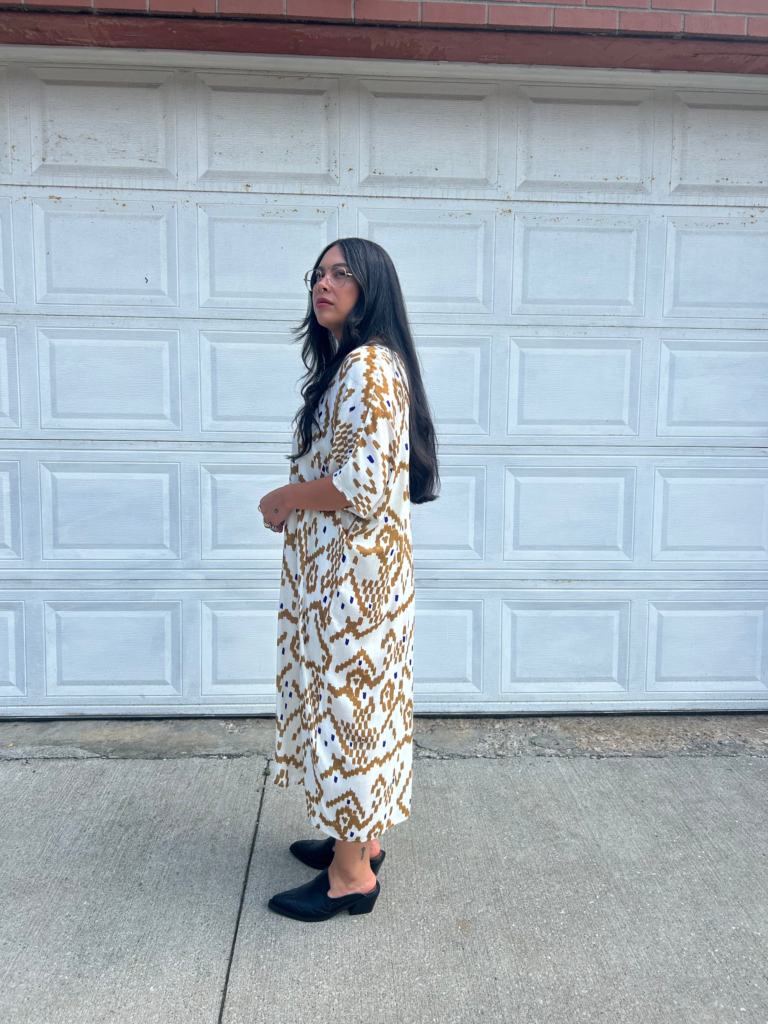 V-Neck Loose Dress