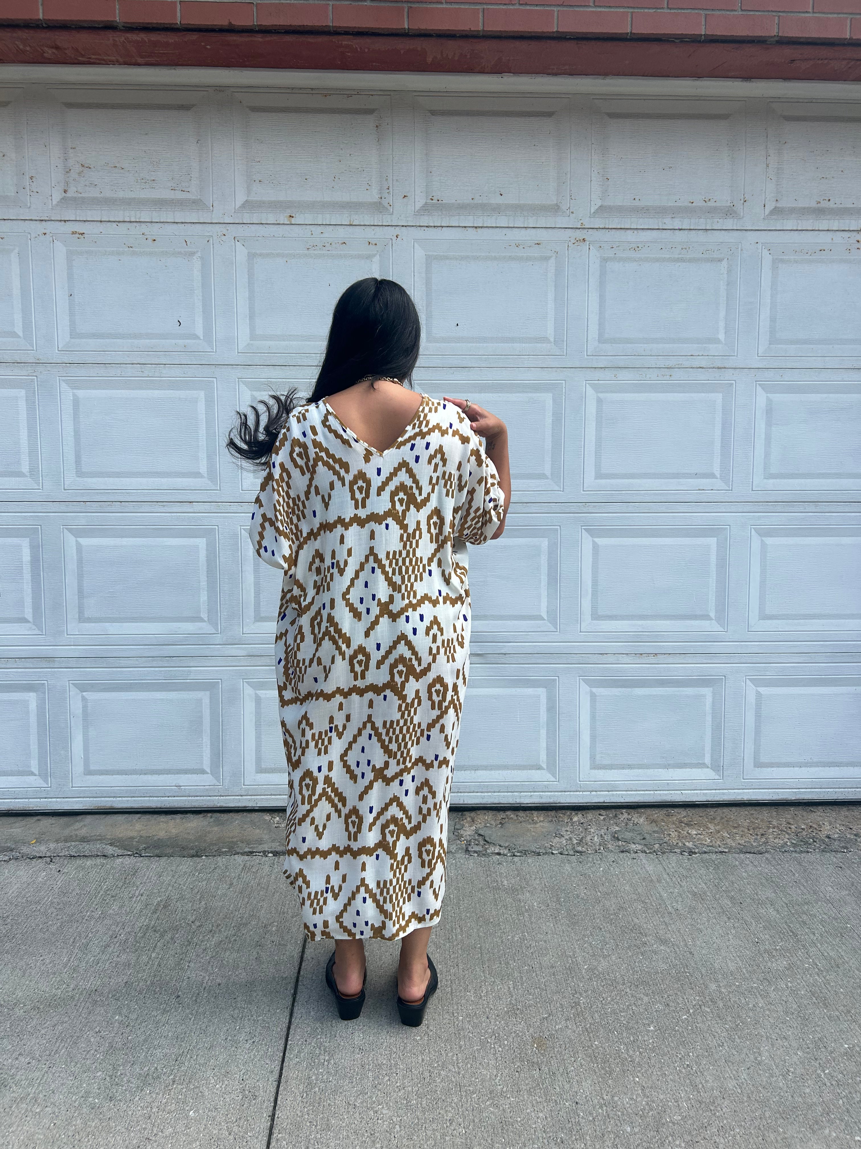 V-Neck Loose Dress