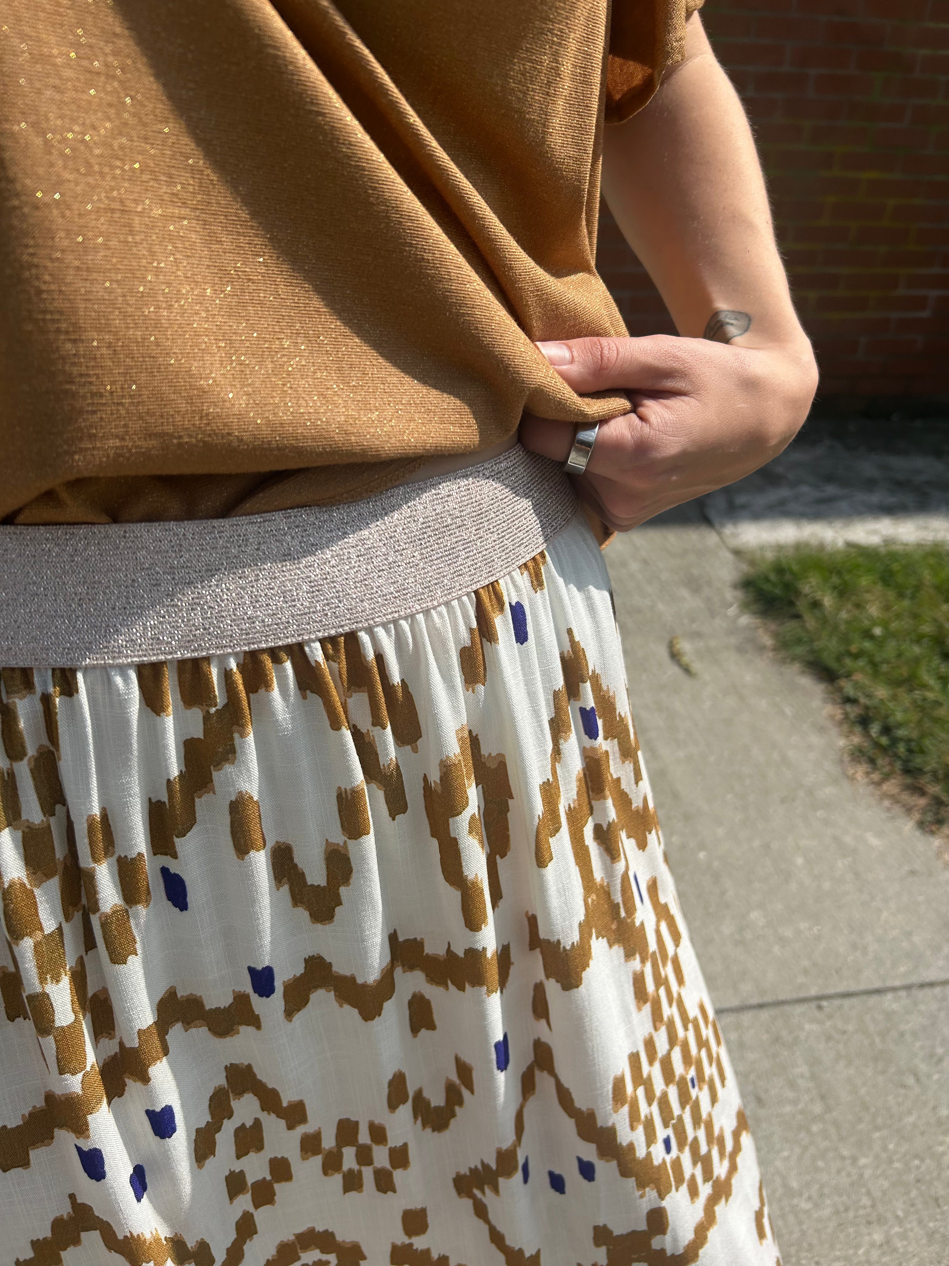 Long Printed Skirt