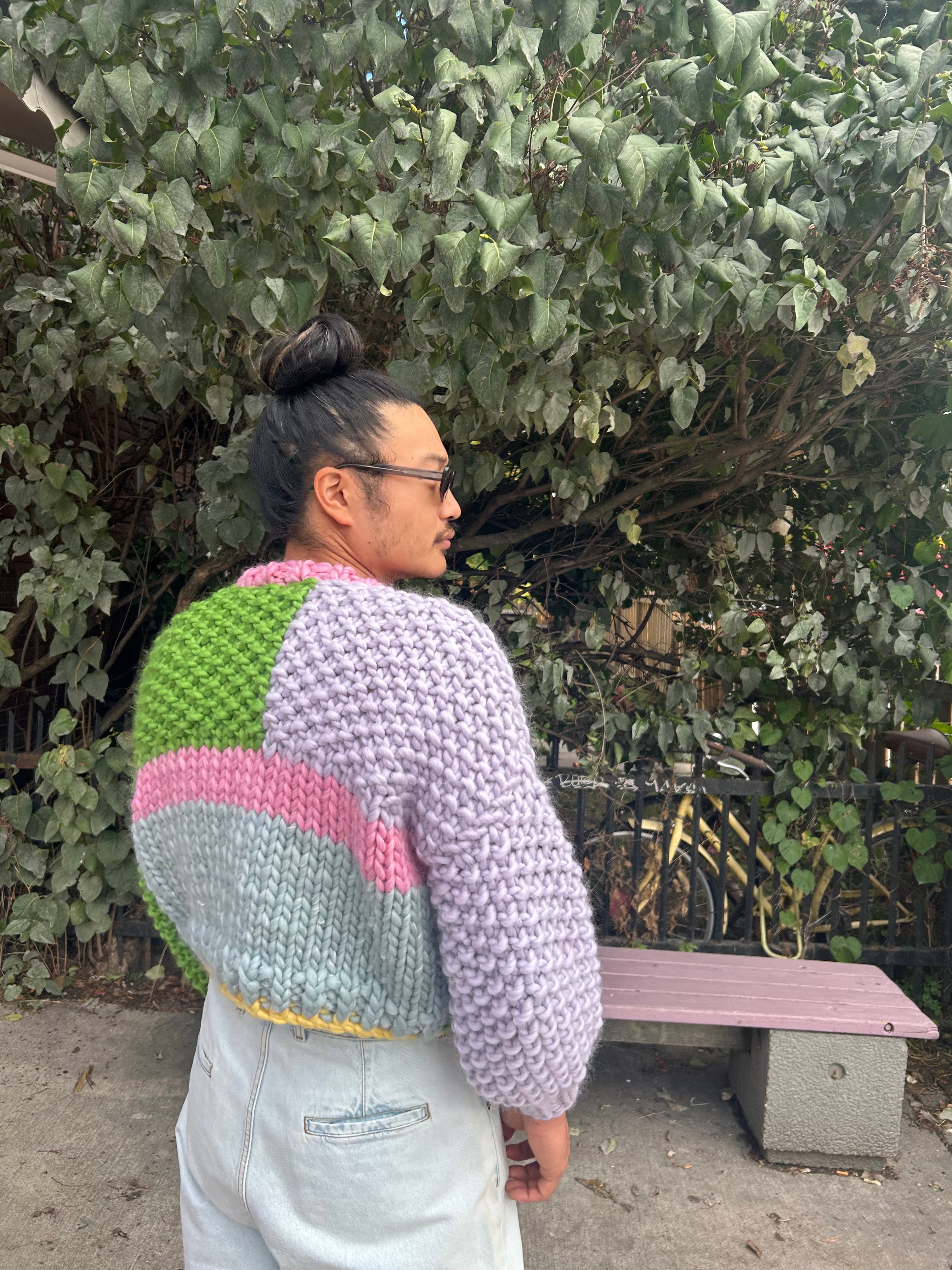 Merino Colourblock Cardigan