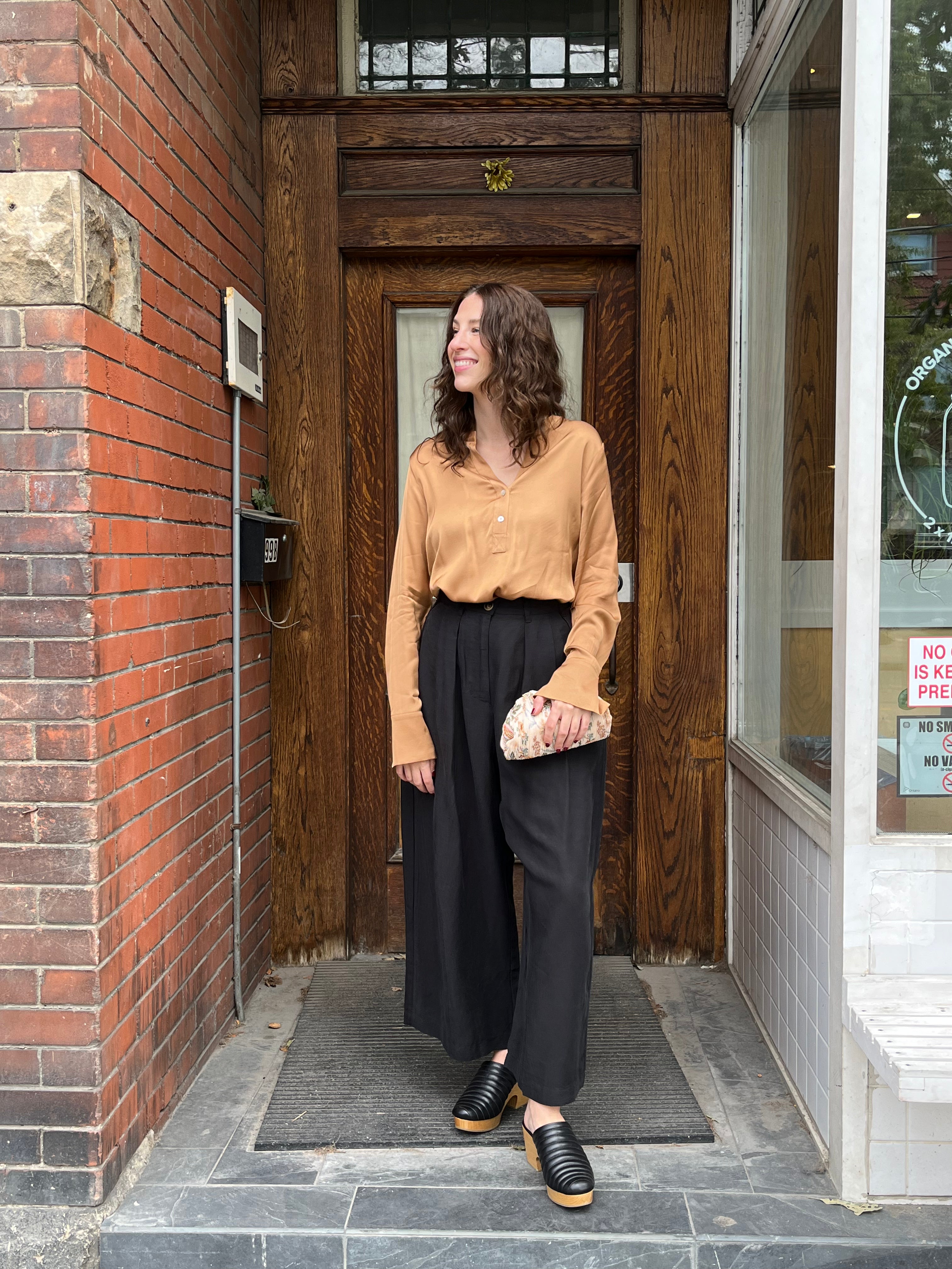 Slinky Button Blouse