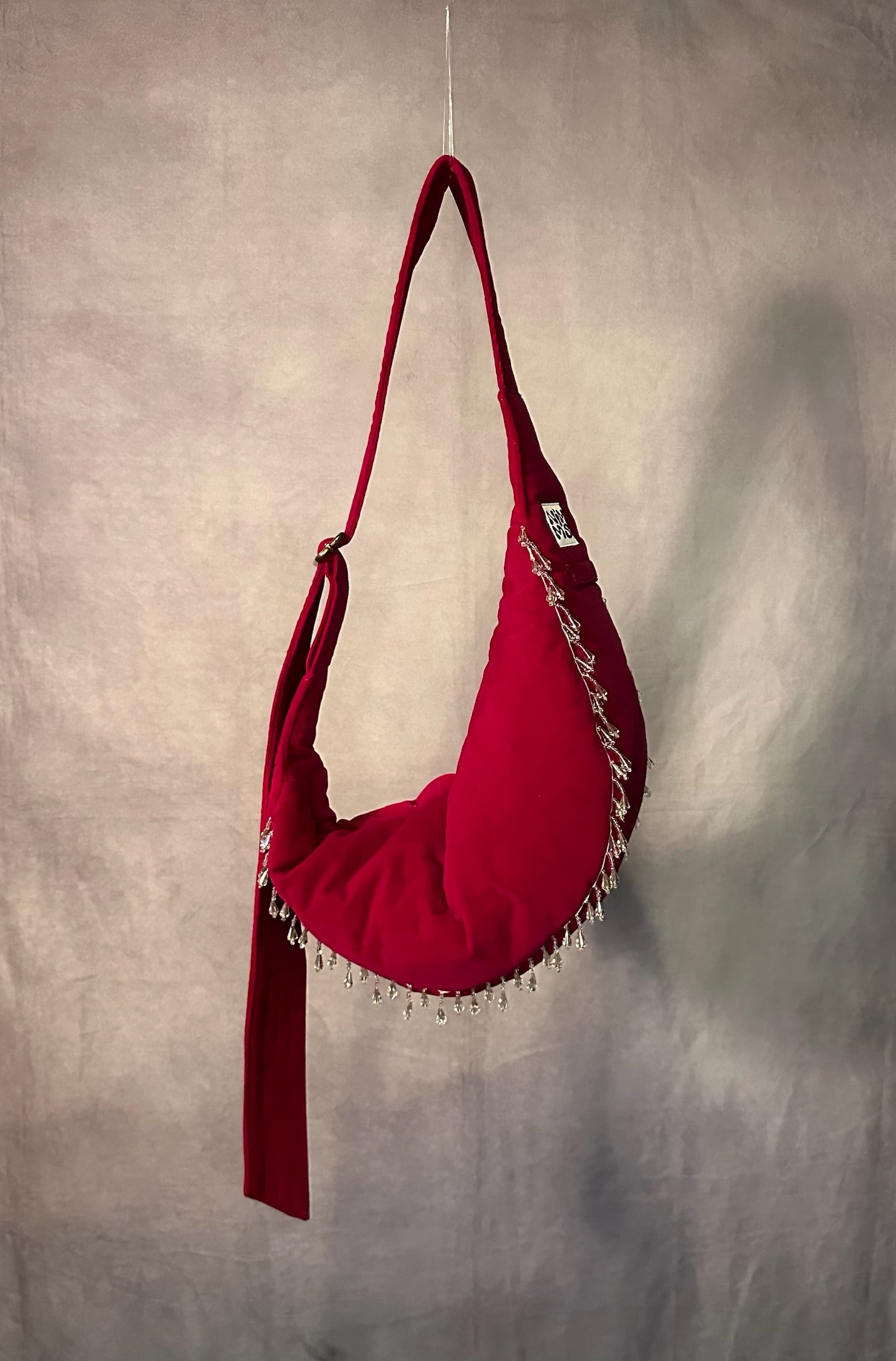 Burgundy Hippie Witch Crescent Bag