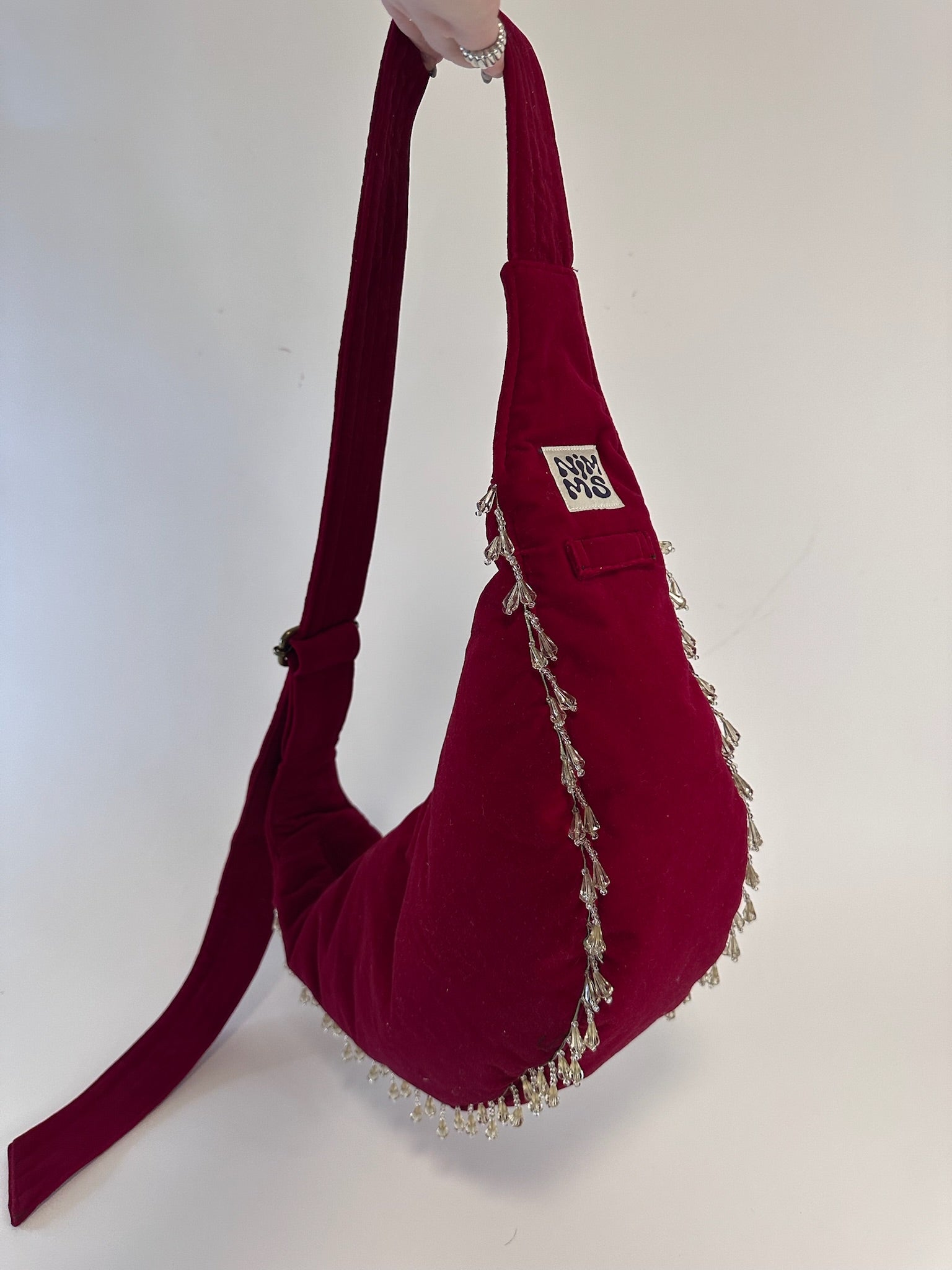 Burgundy Hippie Witch Crescent Bag