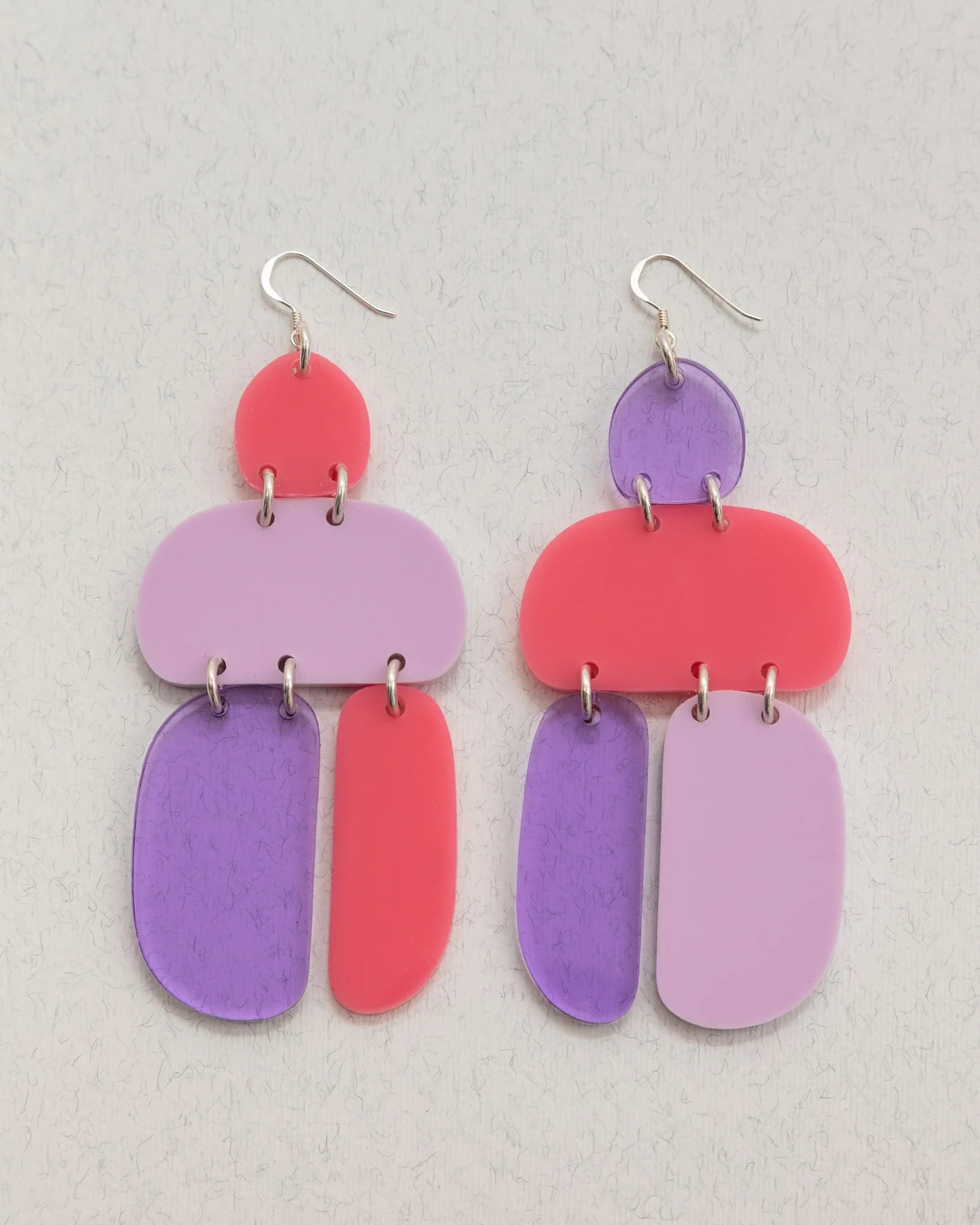 Stacked Ovoids Earrings - Remixed