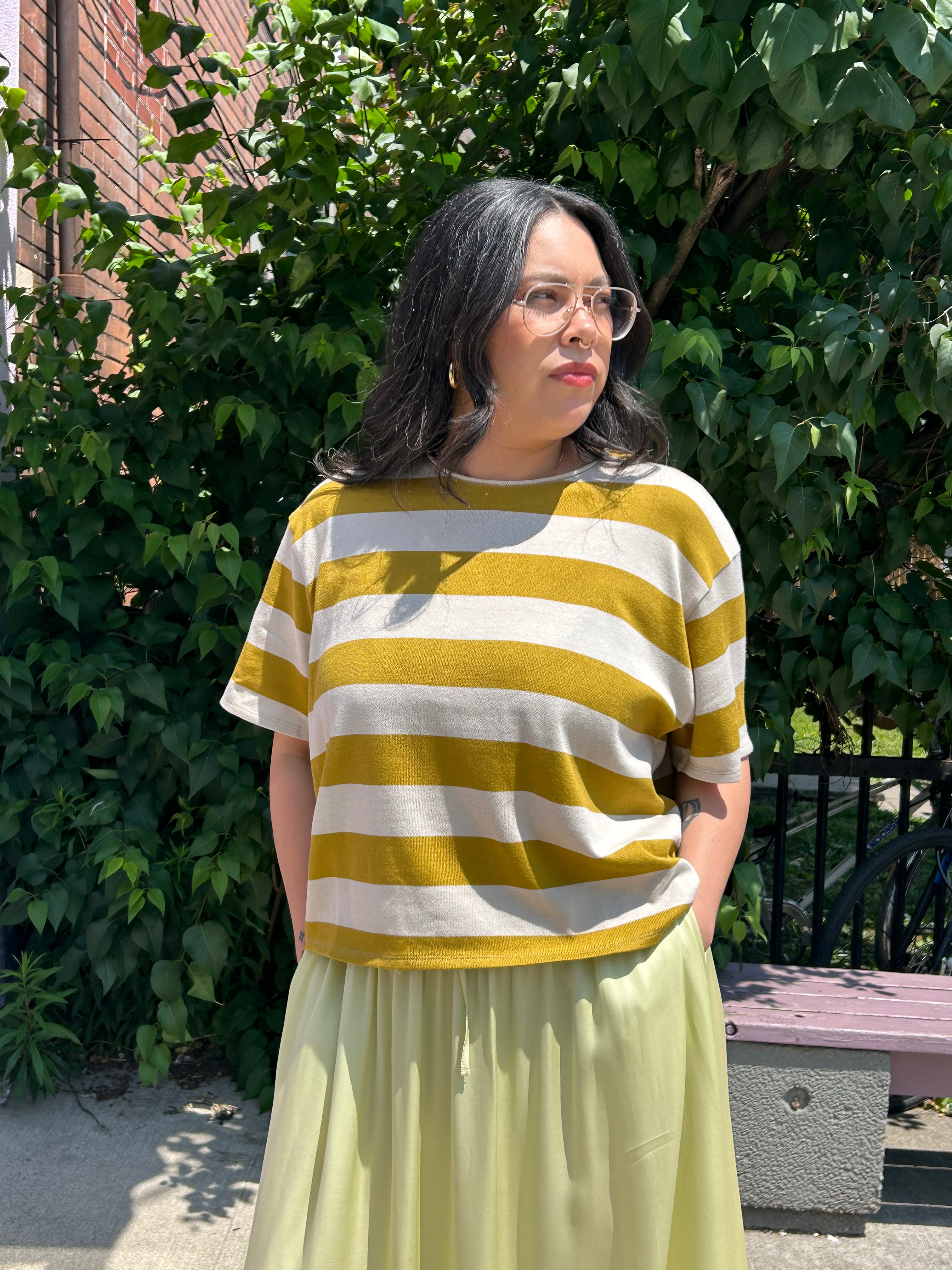 Striped Knit T-Shirt