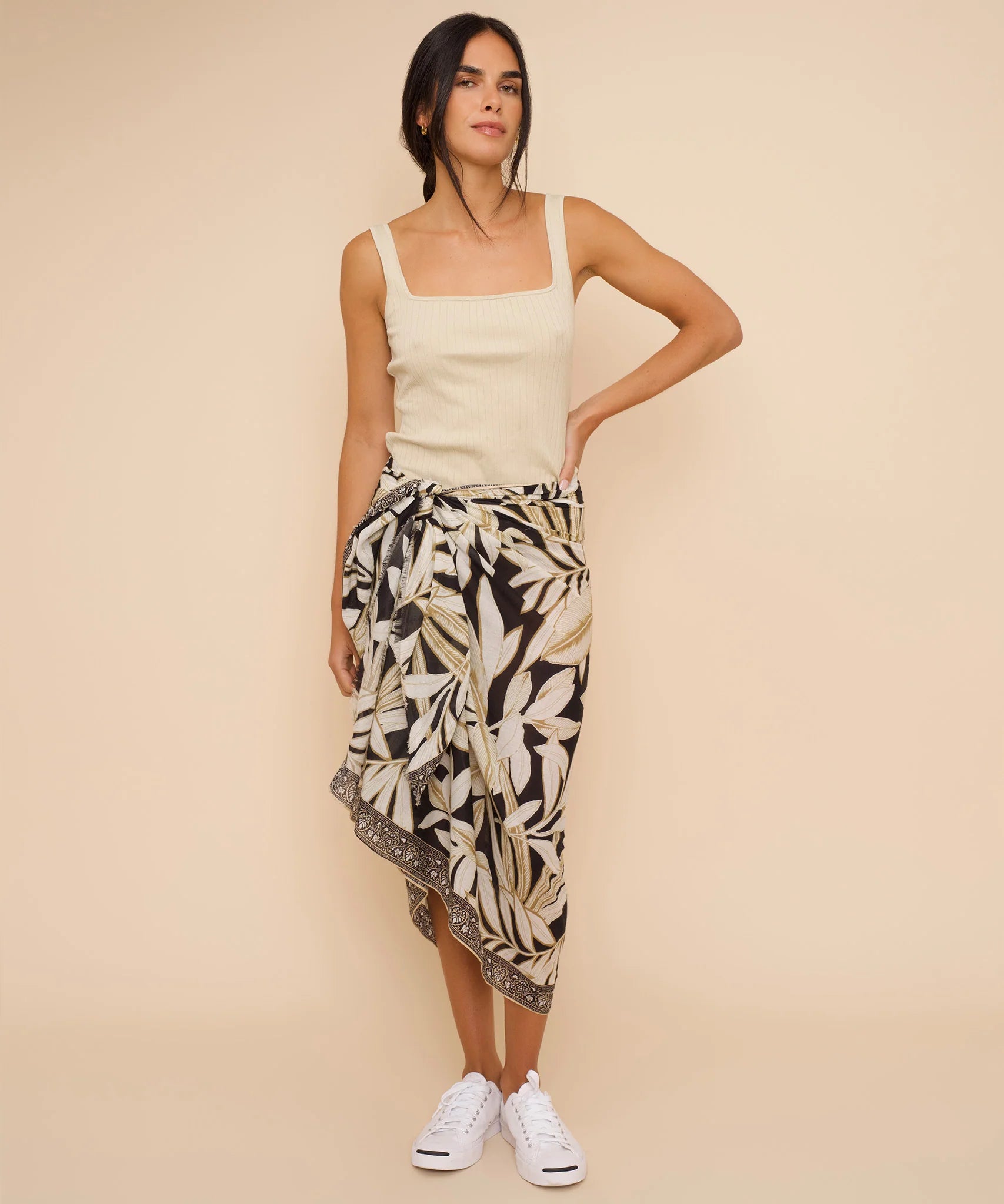 Golden Palm Pareo Black