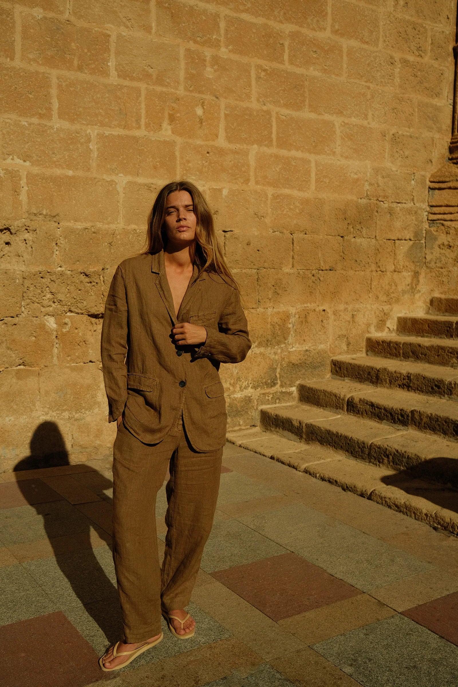 Linen Drawstring Trousers