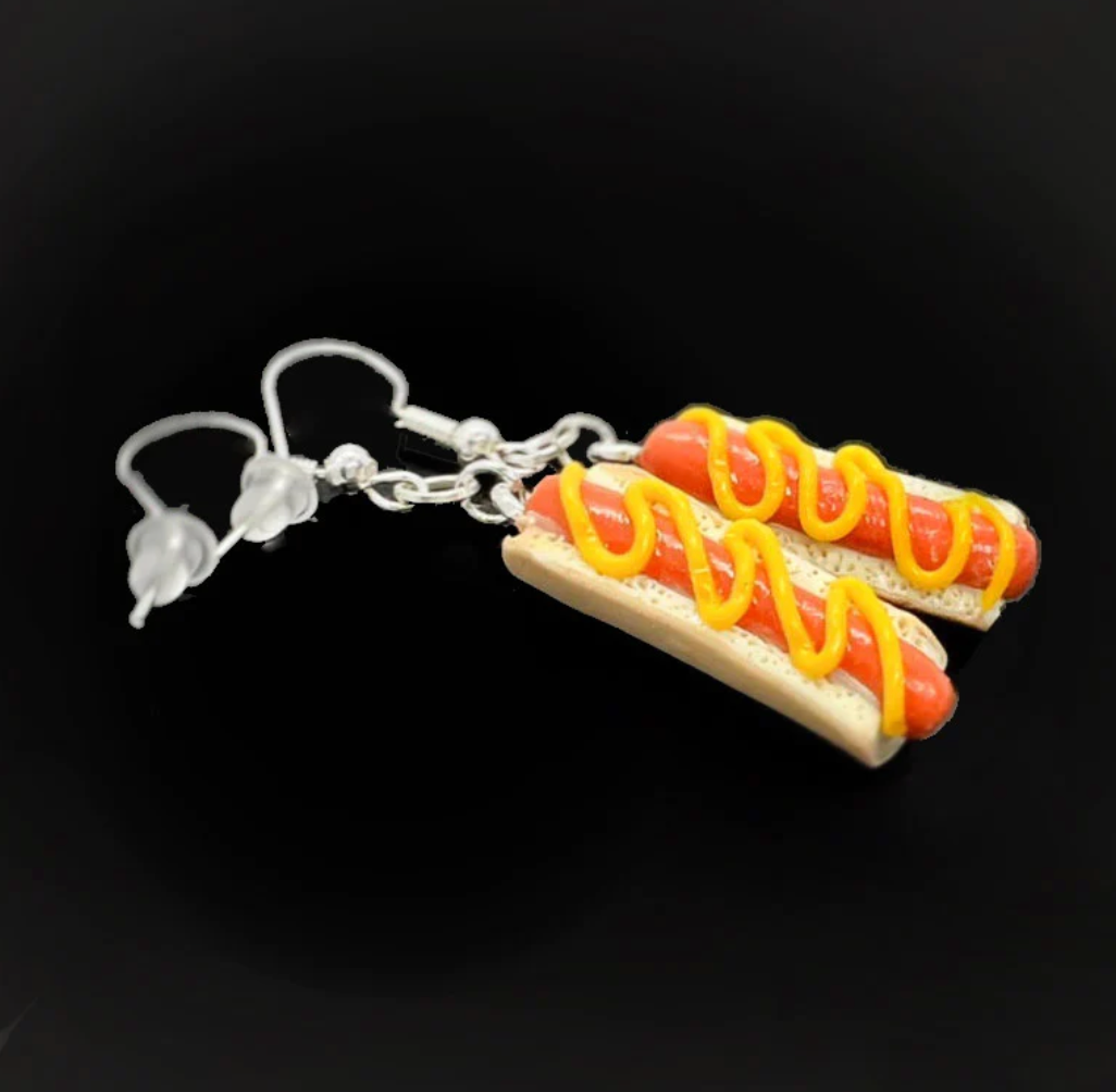 Hot Dog Earrings