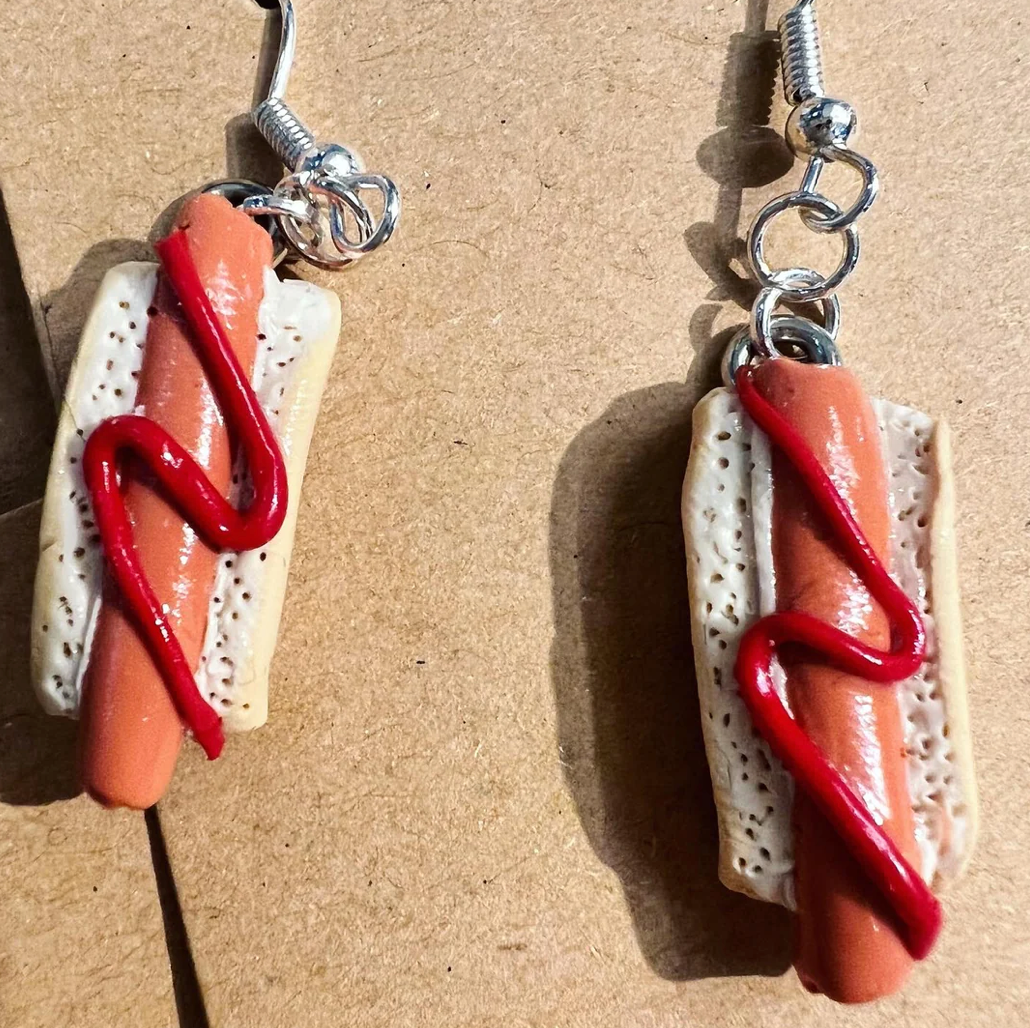 Hot Dog Earrings
