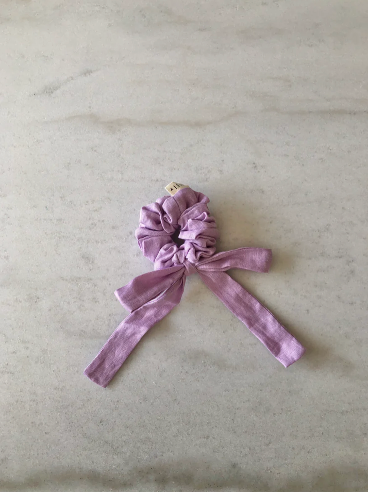 Bow Pure Linen Scrunchie