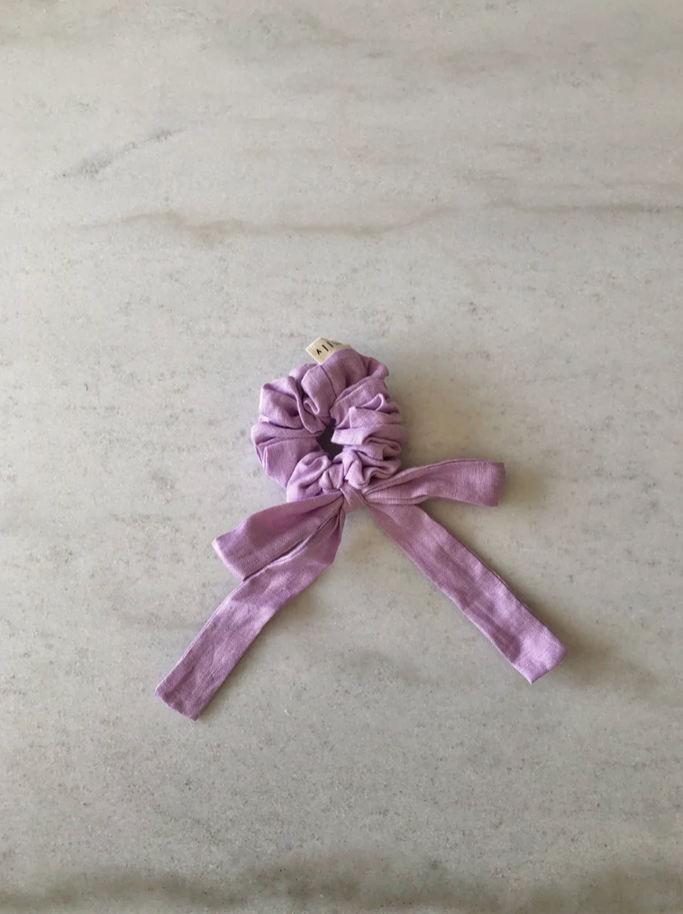 Bow  Pure Linen Scrunchie