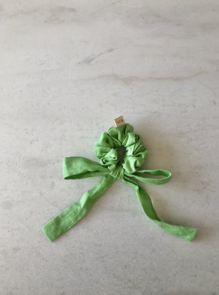 Bow Pure Linen Scrunchie
