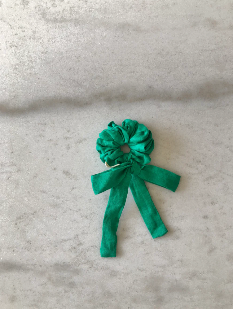 Bow Pure Linen Scrunchie