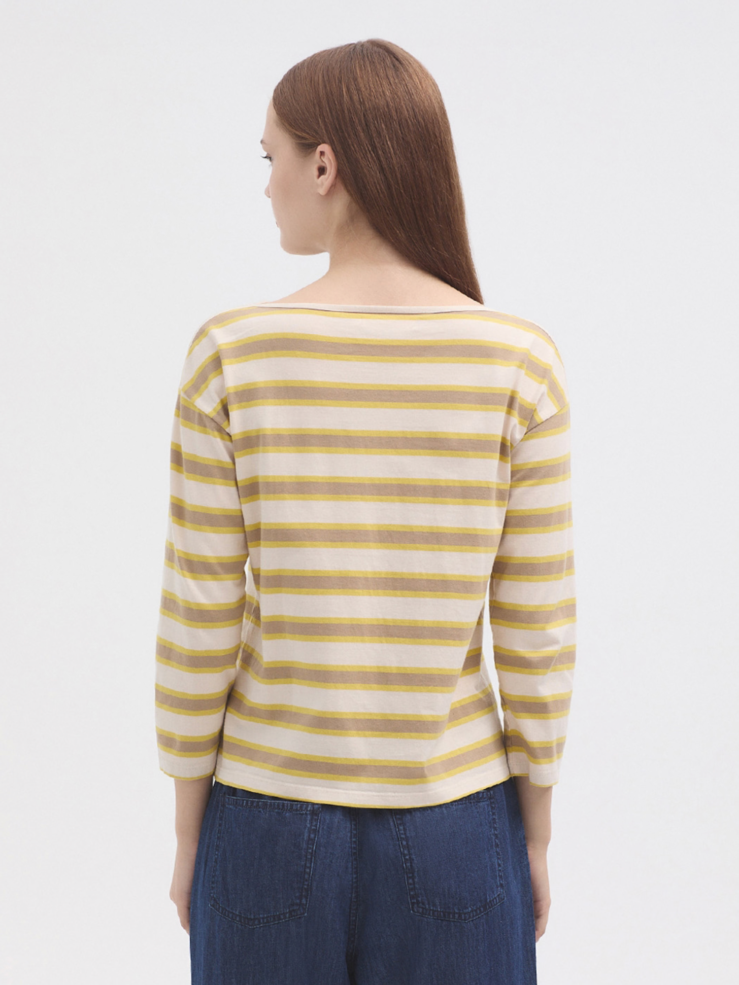 Boat Neck Striped T-Shirt