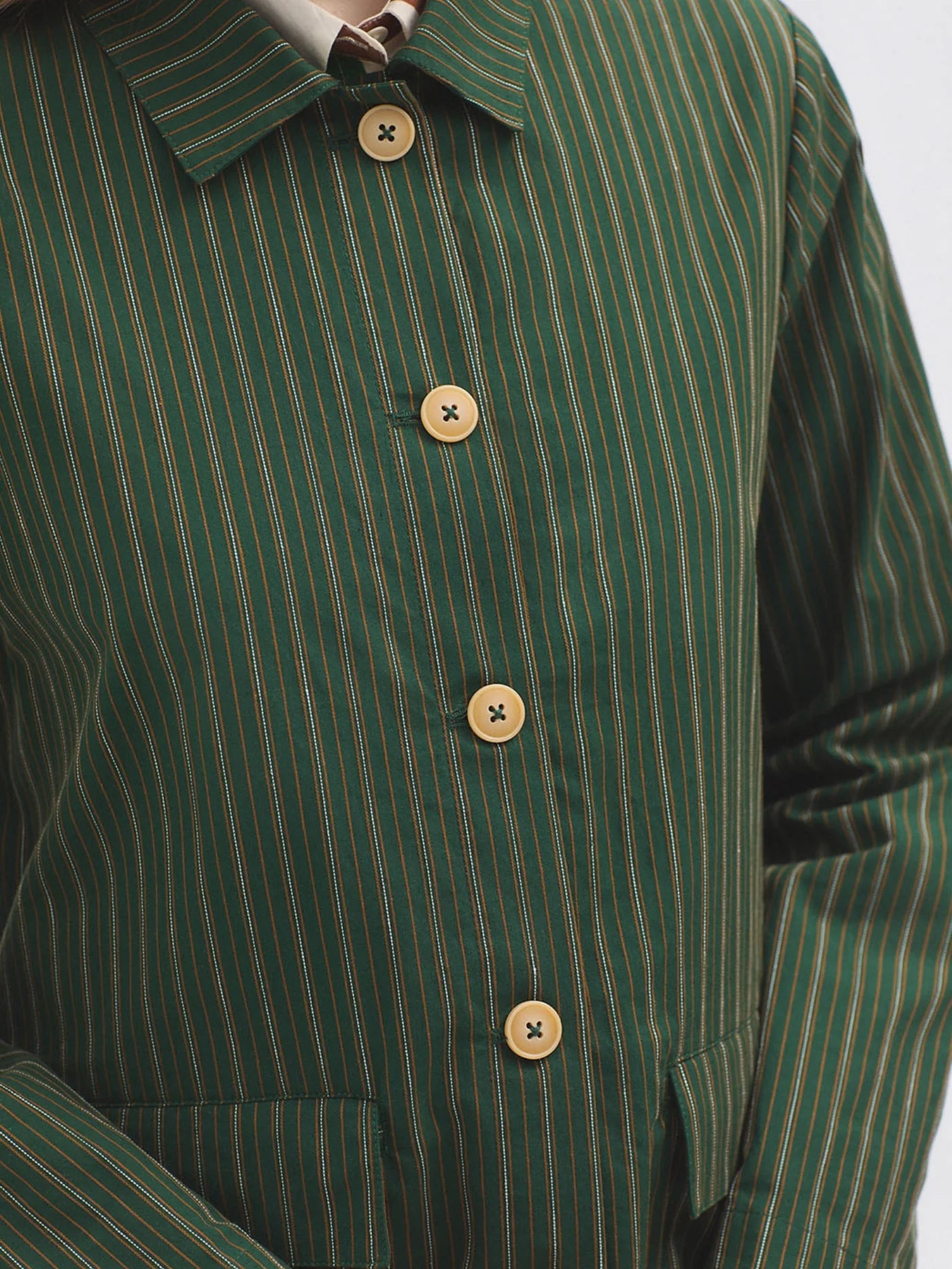 Two-Tone Woven Stripe Jacket