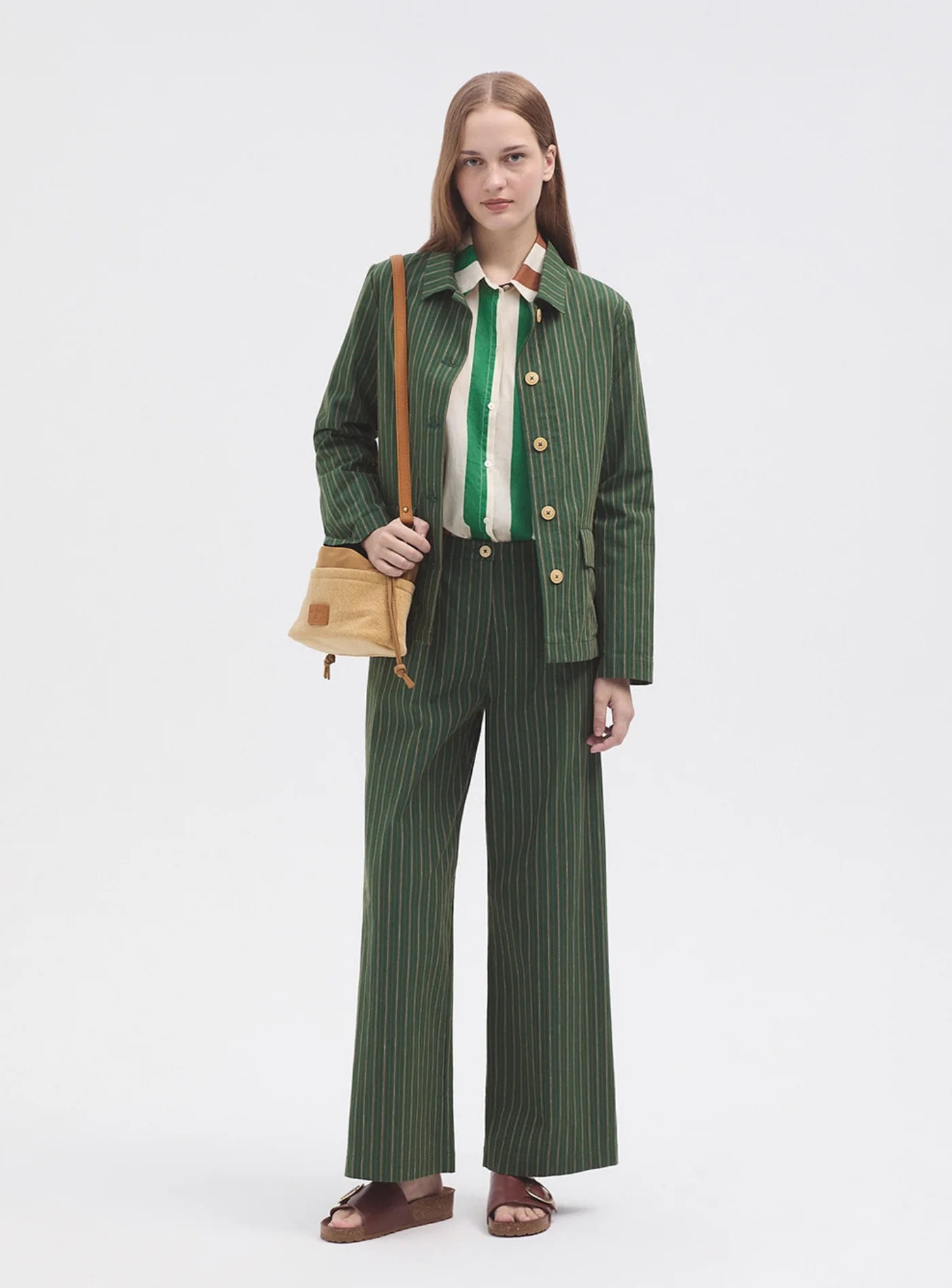 Two-Tone Woven Stripe Jacket