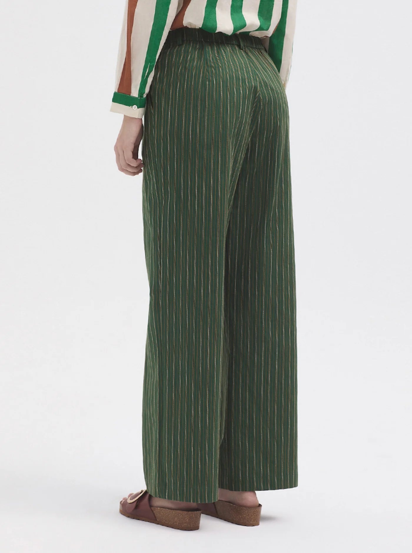 Two-Tone Woven Stripe Pants