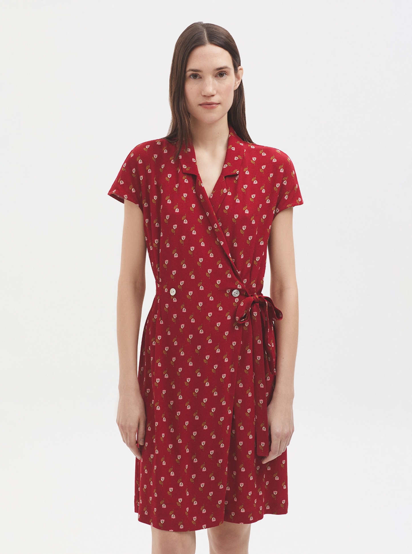 Little Samoa Print Wrap Dress
