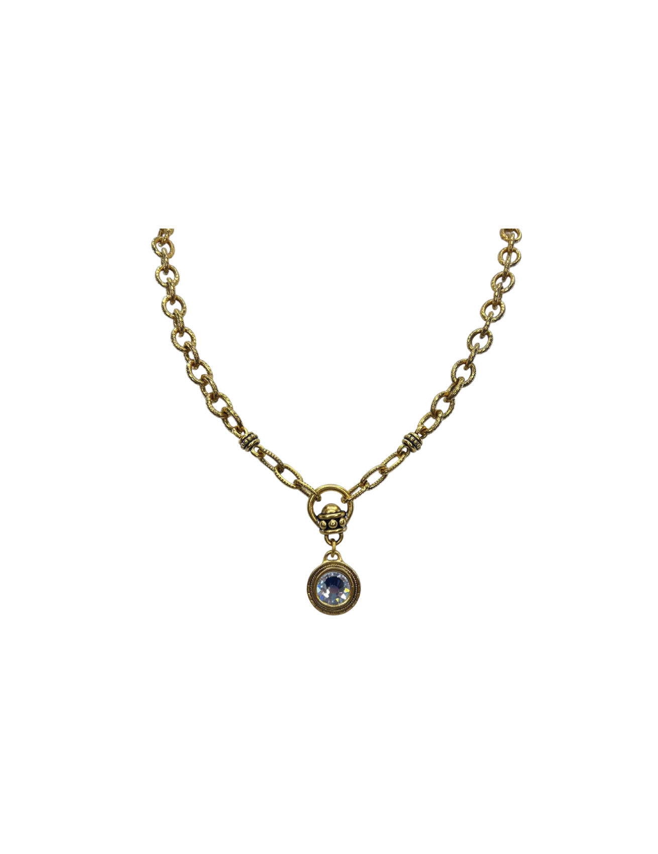 Gold Plated Reproduction Swarovski Crystal Necklace