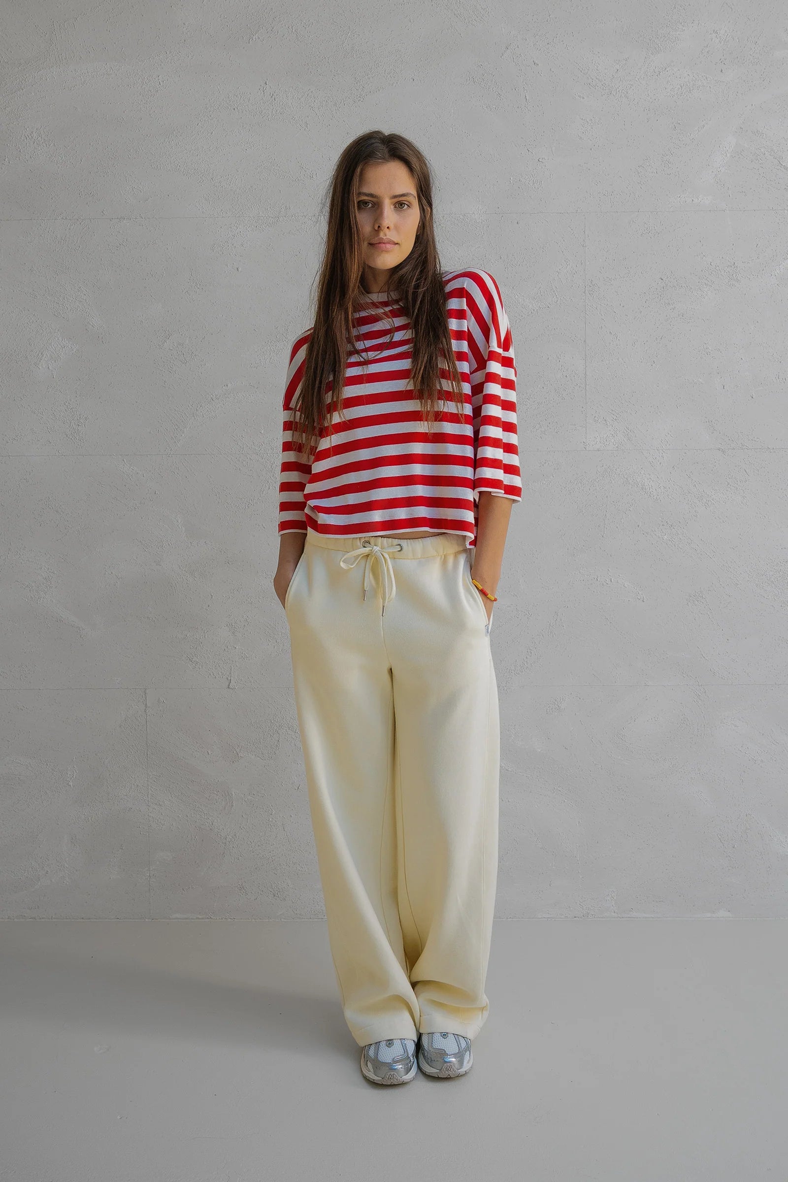 Mid Sleeve Stripe Tee
