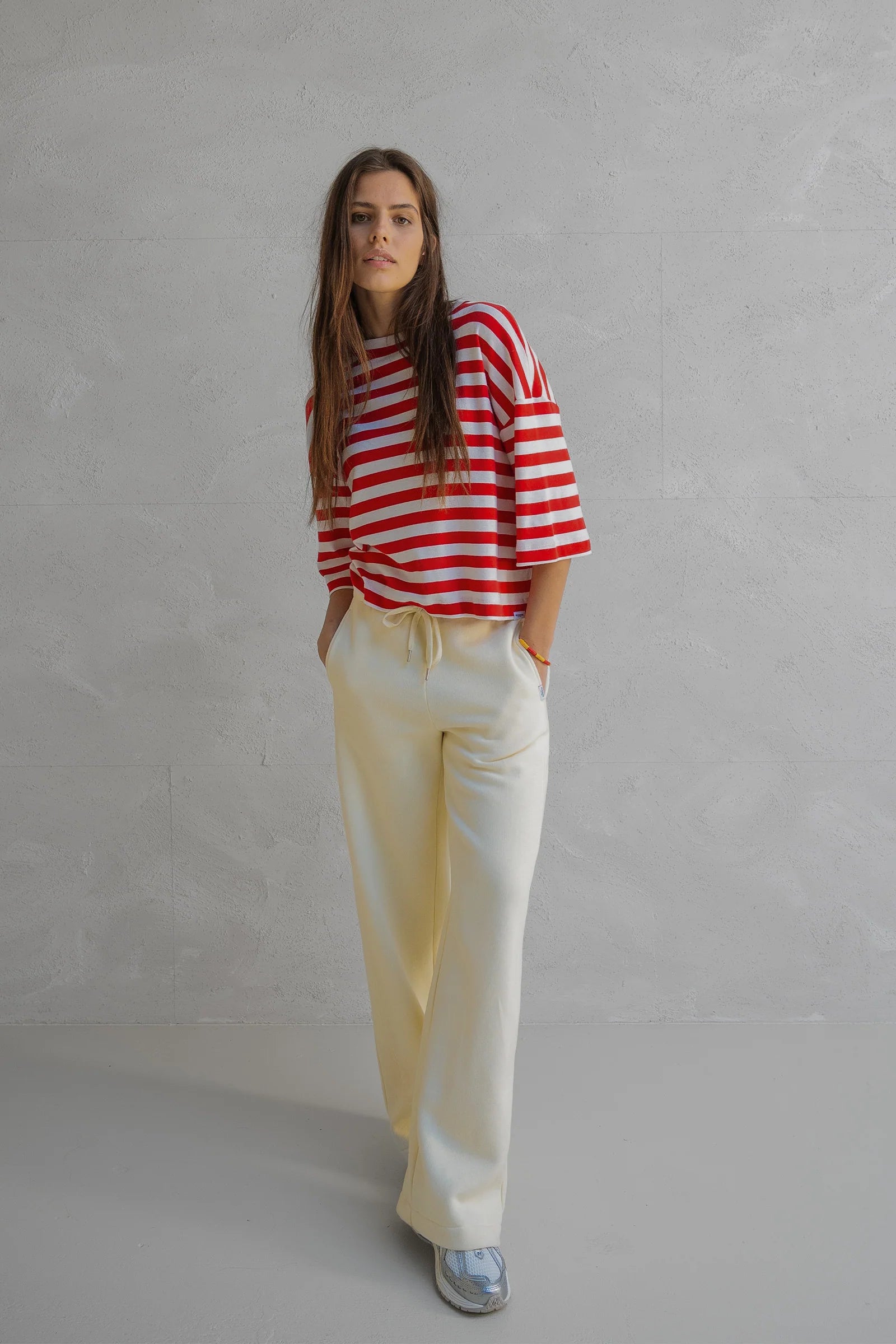 Mid Sleeve Stripe Tee