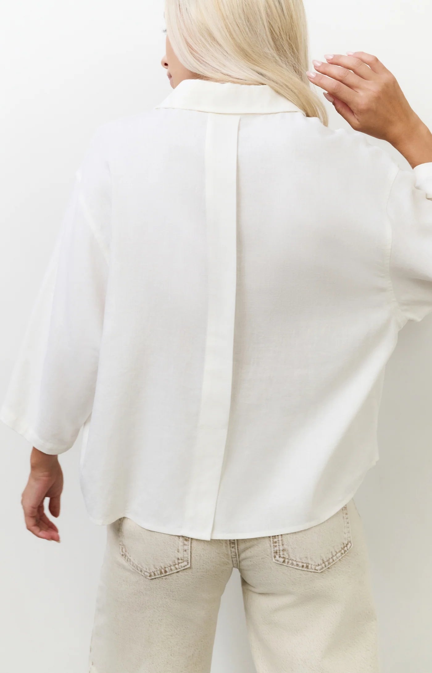 Woven Polo Blouse