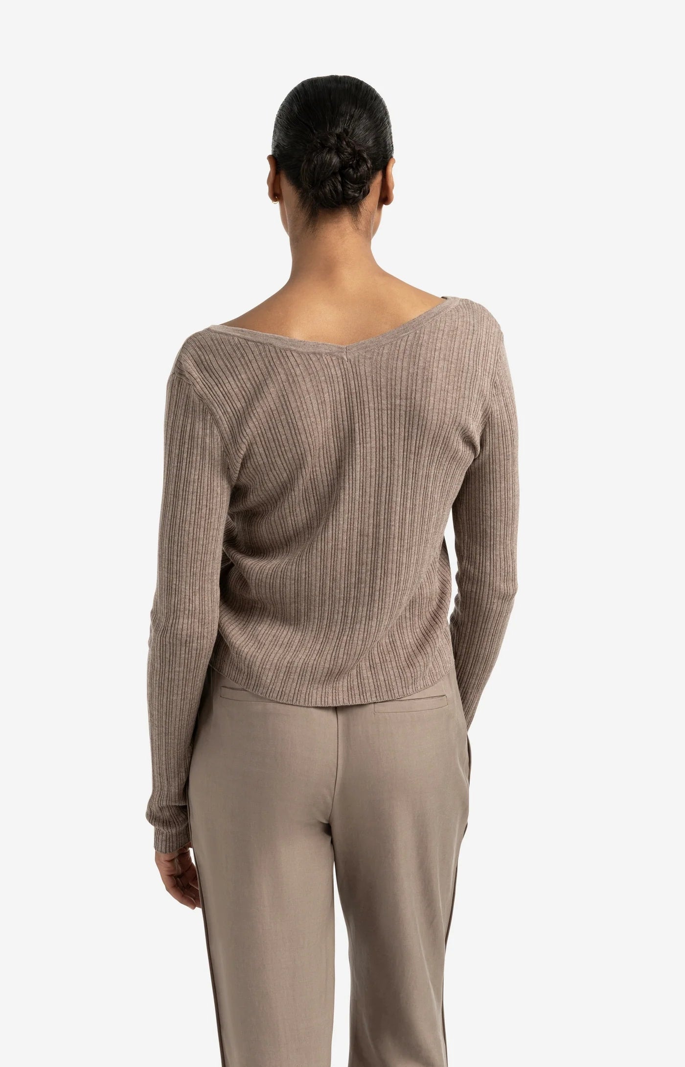 Fine Rib Knit Cardigan