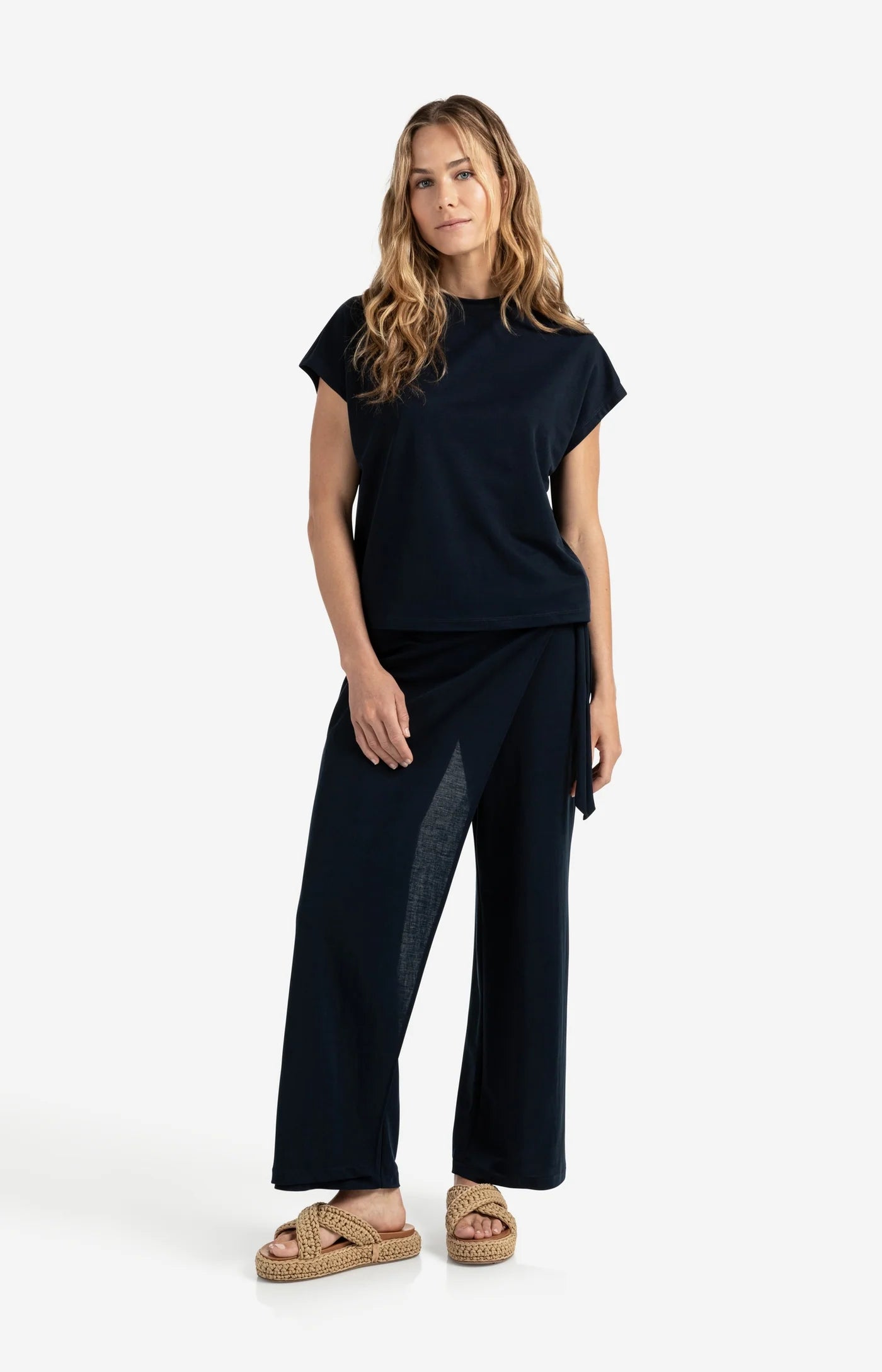 Jersey Wrap Skirt Trouser