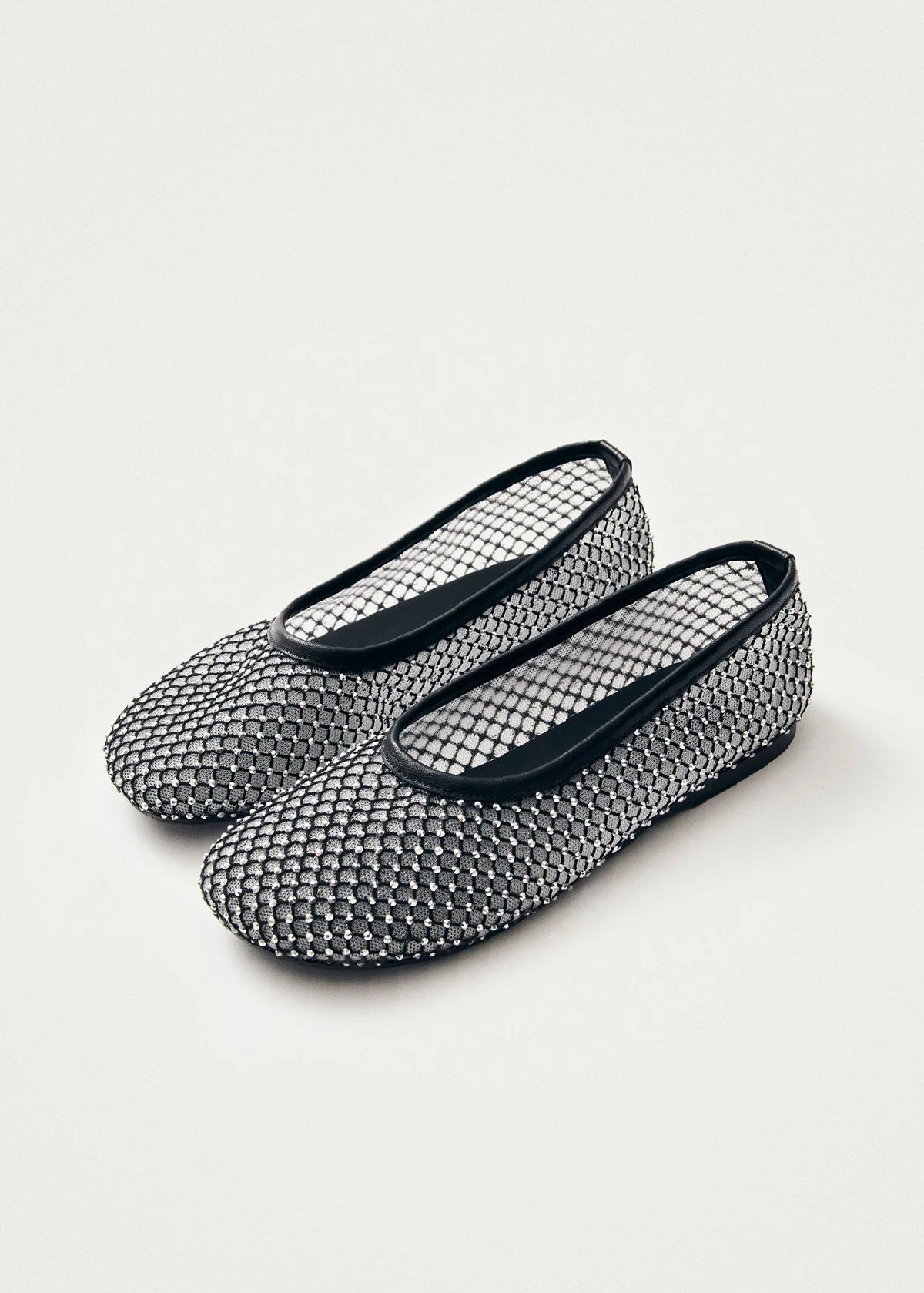 Lorain Mesh Glow Leather Ballet Flats