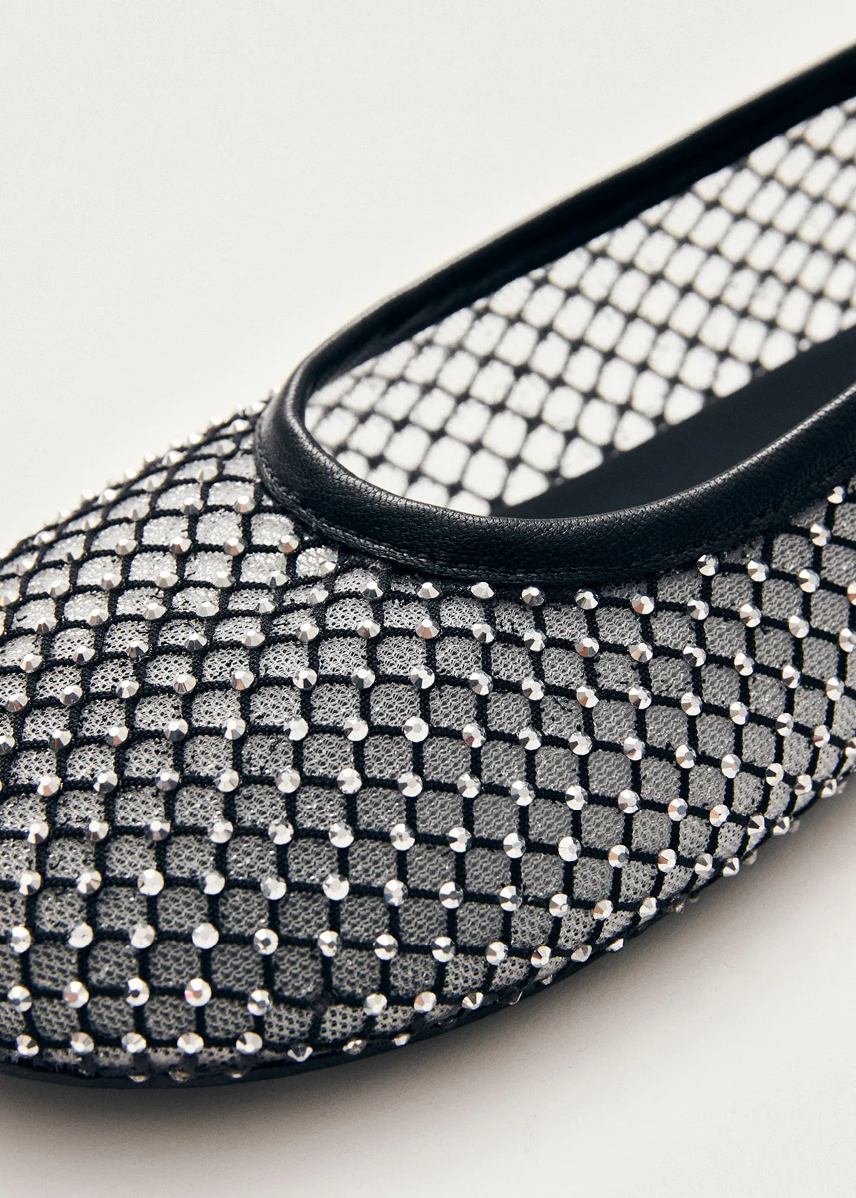 Lorain Mesh Glow Leather Ballet Flats