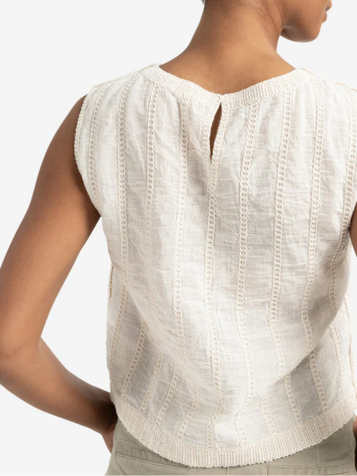 Embroidered Singlet Sleeveless Blouse