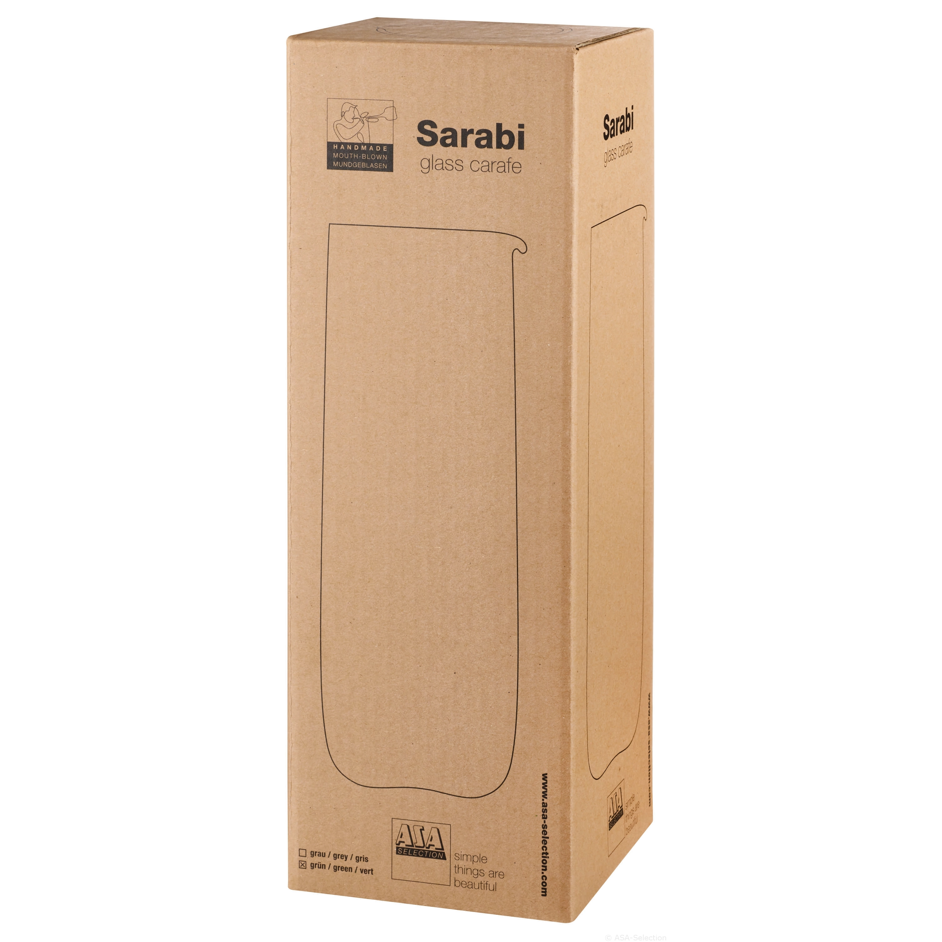 Sarabi Mouth Blown Cylinder Carafe