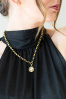 Gold Plated 18" Chain With Swarovski Crystal Heart Pendant