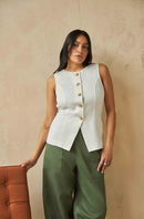 Modern Sunday - Longline Twill Vest