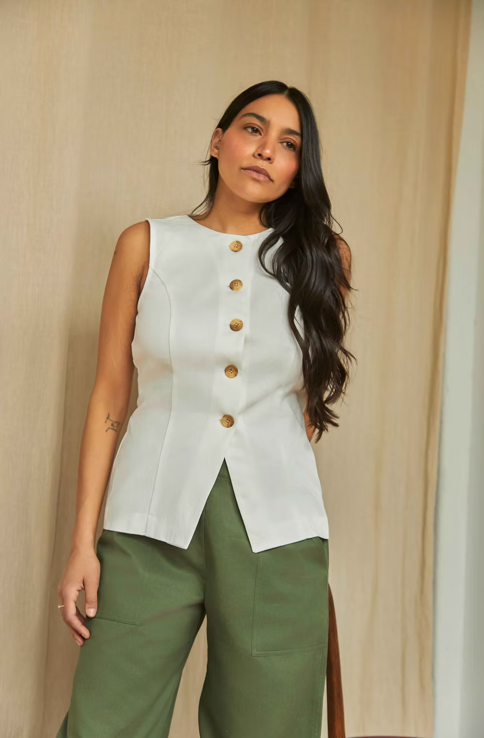Modern Sunday - Longline Twill Vest - Frock Toronto