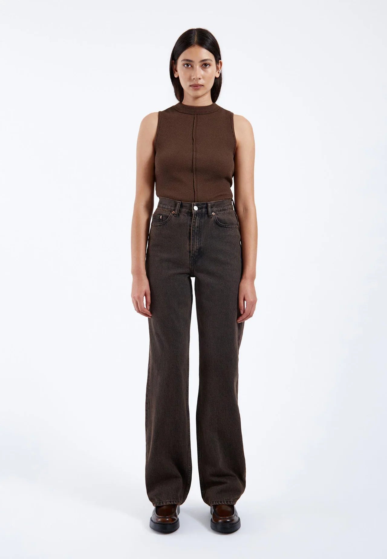 Echo - Tar Jet Brown Jeans