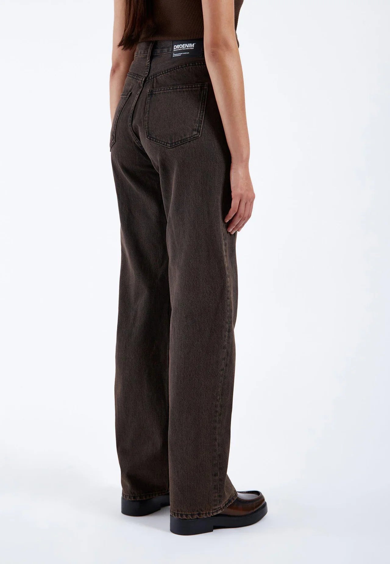 Echo - Tar Jet Brown Jeans