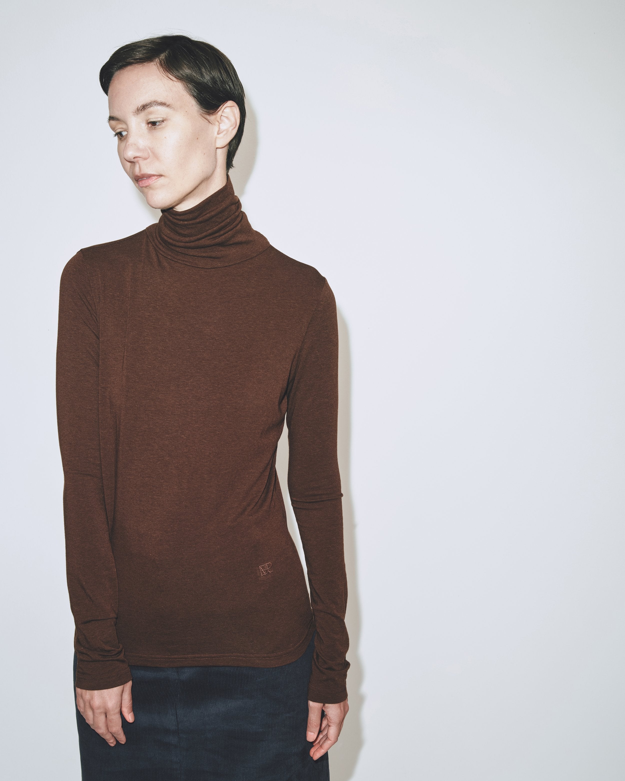 Thin Ribbed Rollneck Top