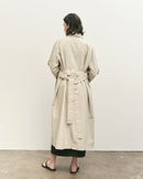 Cotton Blend Long Trench